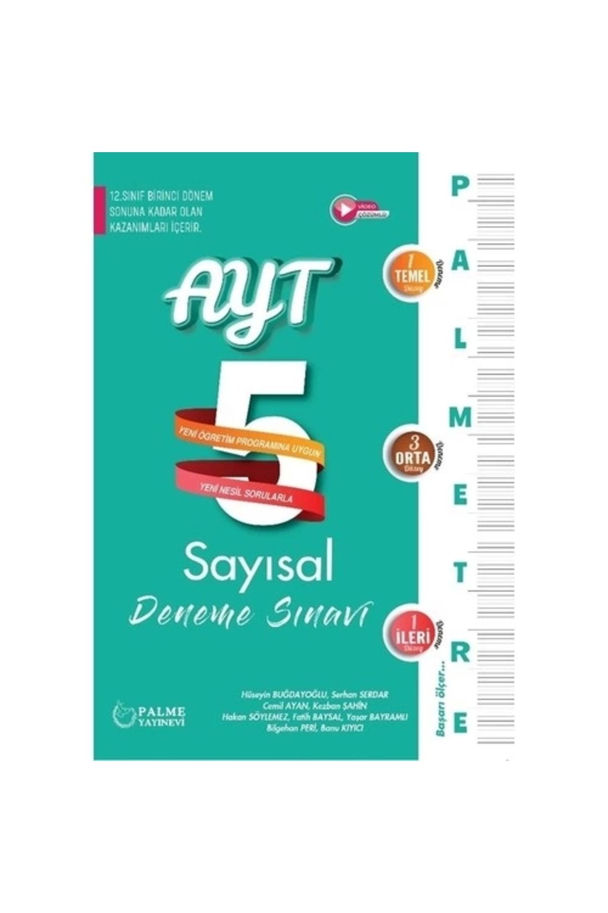 Kida Kitap Palme YKS AYT Sayısal Palmetre 5 Deneme Sınavı Video Çözümlü Palme Yayınları
