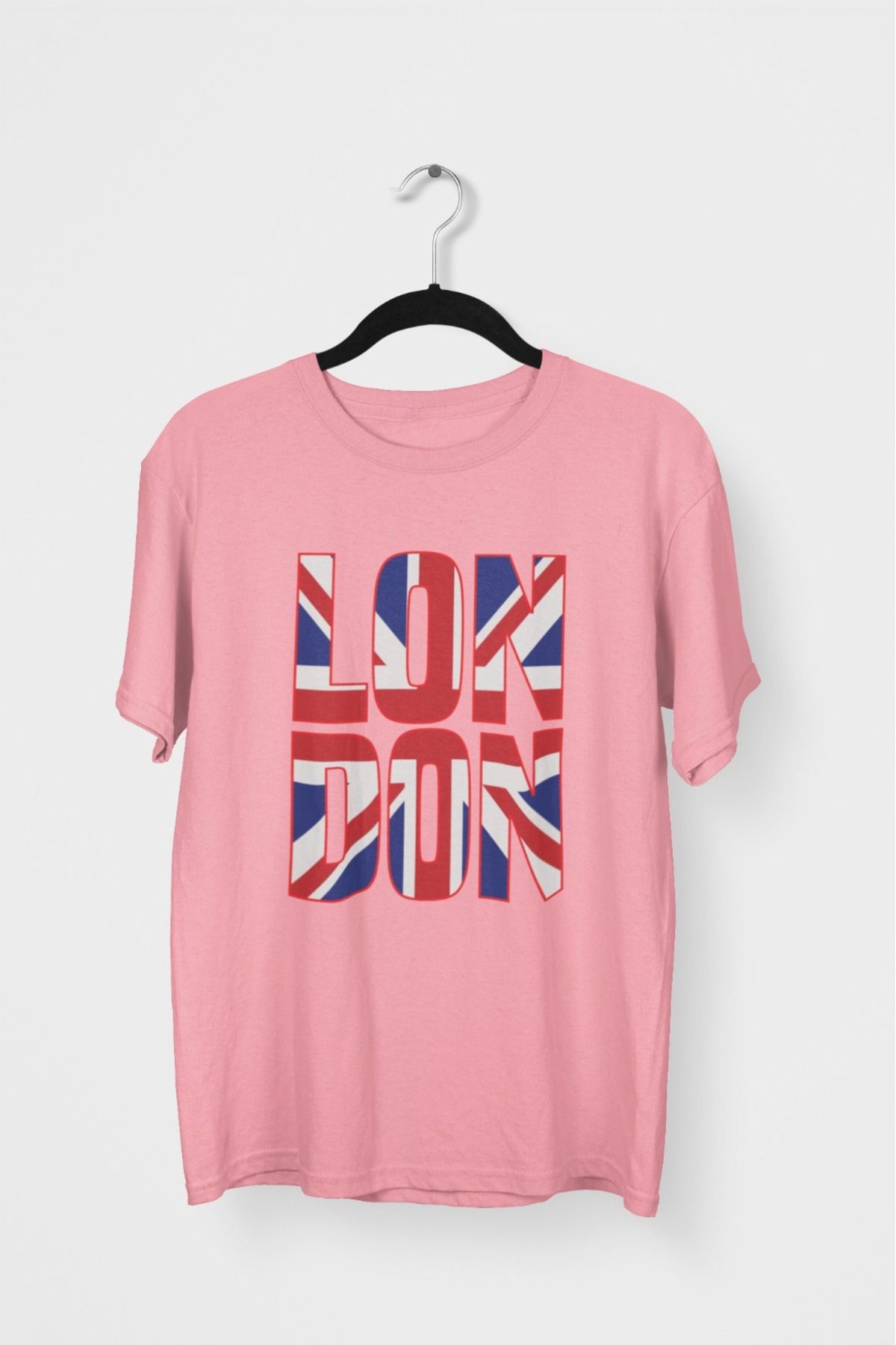 Butik ERKEK/KADIN -LONDON- TRANSFER BASKILI YUVARLAK YAKA KISA KOL TİŞÖRT