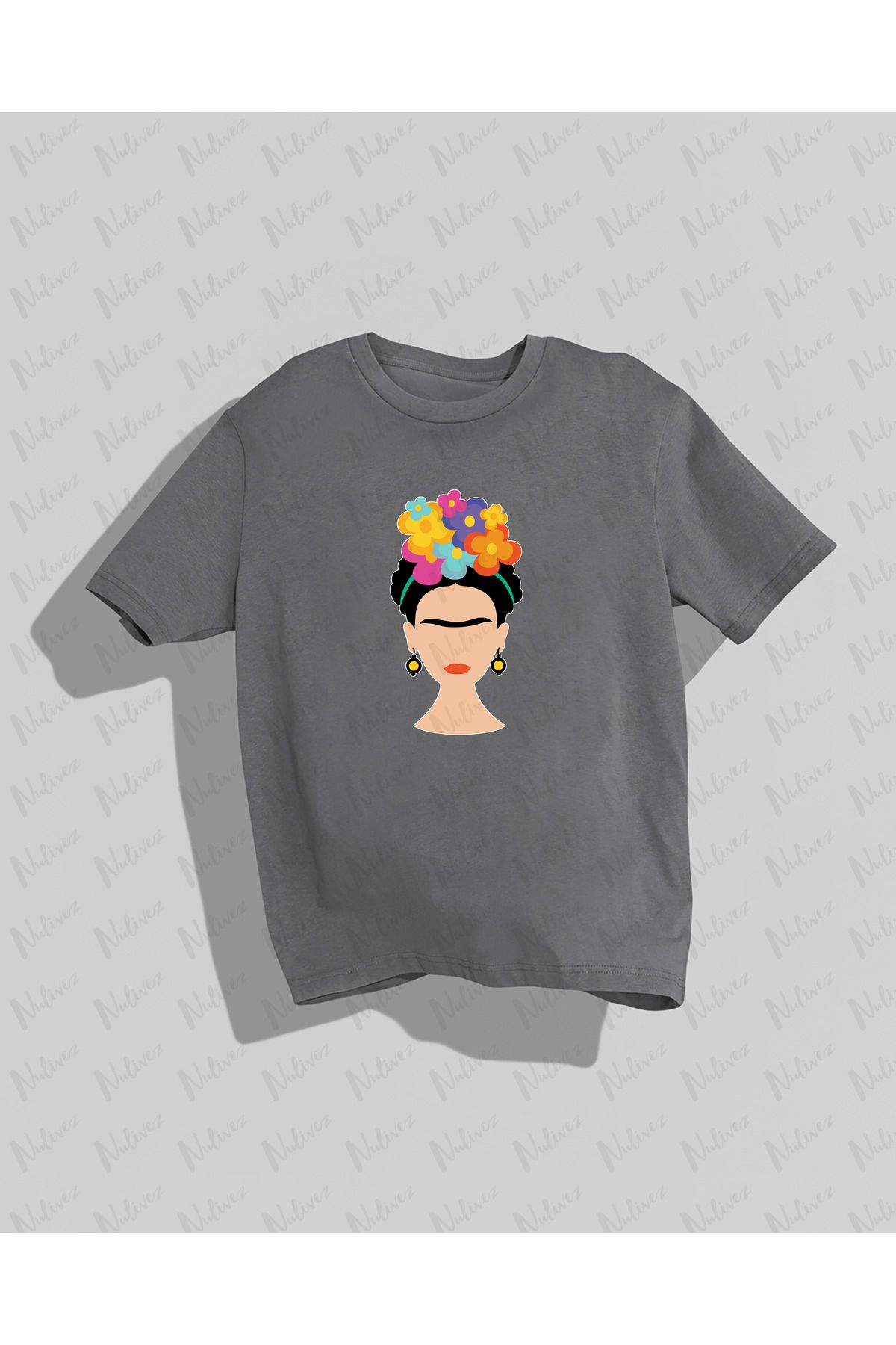 Nulivez Baskılı Yüksek Kalite Kompakt Oversize Kadın T-Shirt