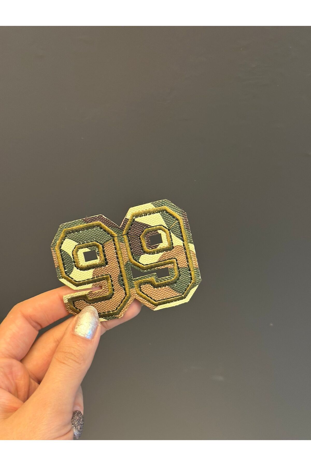 Gönülden Tasarım ÜTÜ İLE YAPIŞAN KAMUFLAJ RAKAM ARMA DİKİŞ APLİKE 7X5 CM