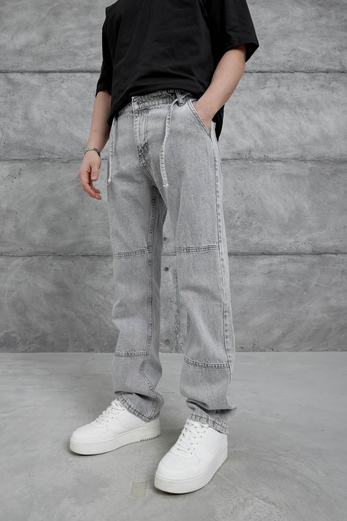 NOMARC Açık Gri Mb Cep Detaylı Baggy Jean