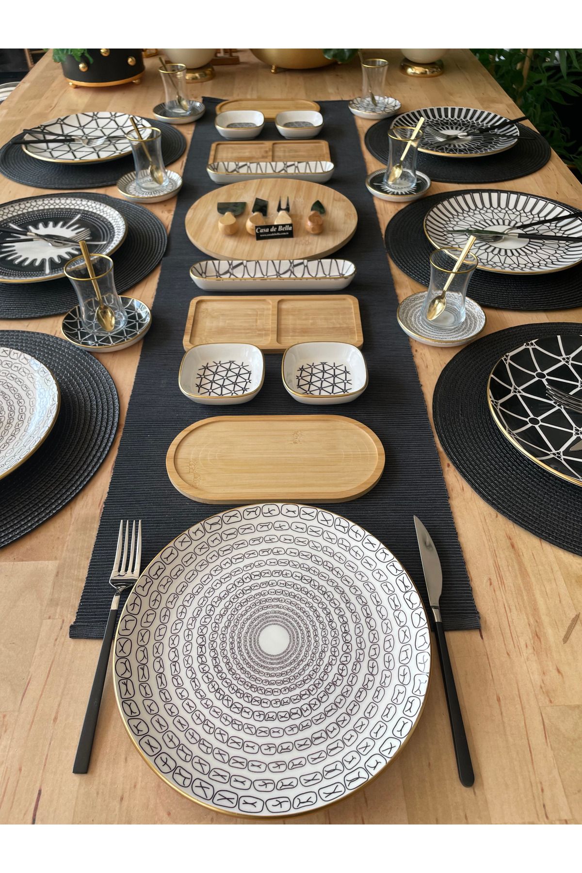 CASA DE BELLA Dekor 39 Parça 6 Kişilik Kahvaltı Takımı
