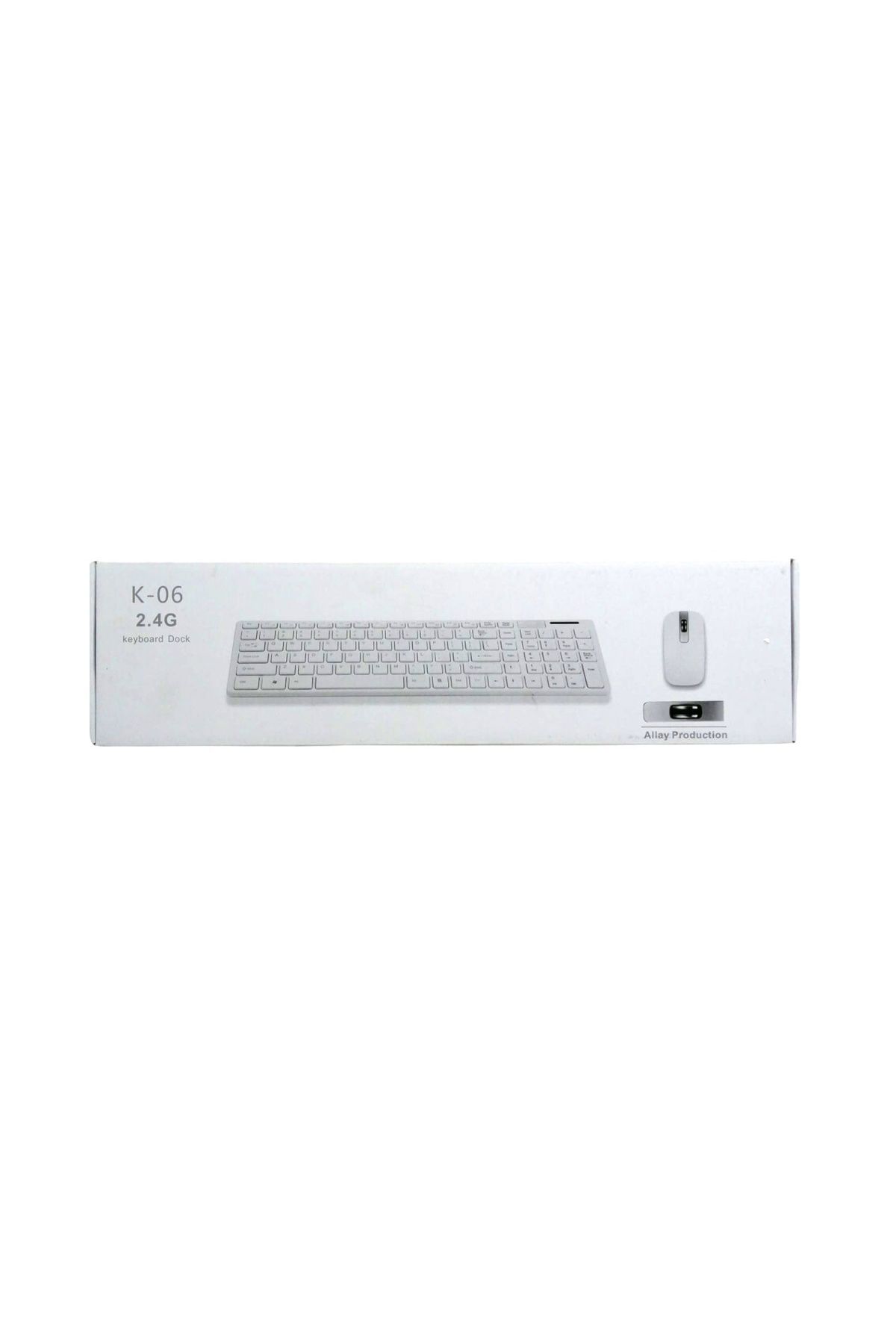 Findit K-06 BEYAZ DOCK WIRELESS KABLOSUZ KLAVYE MOUSE S PL-374 (2818)