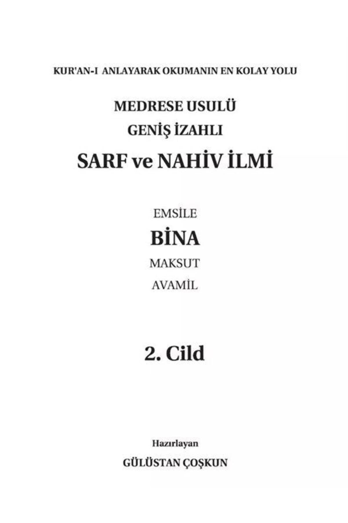 Kitap Kalbi Yayıncılık-Medrese Method Large Distinguished Consumable and Nahiv 2 - Building, Emsile, Maxut, Avamil 2