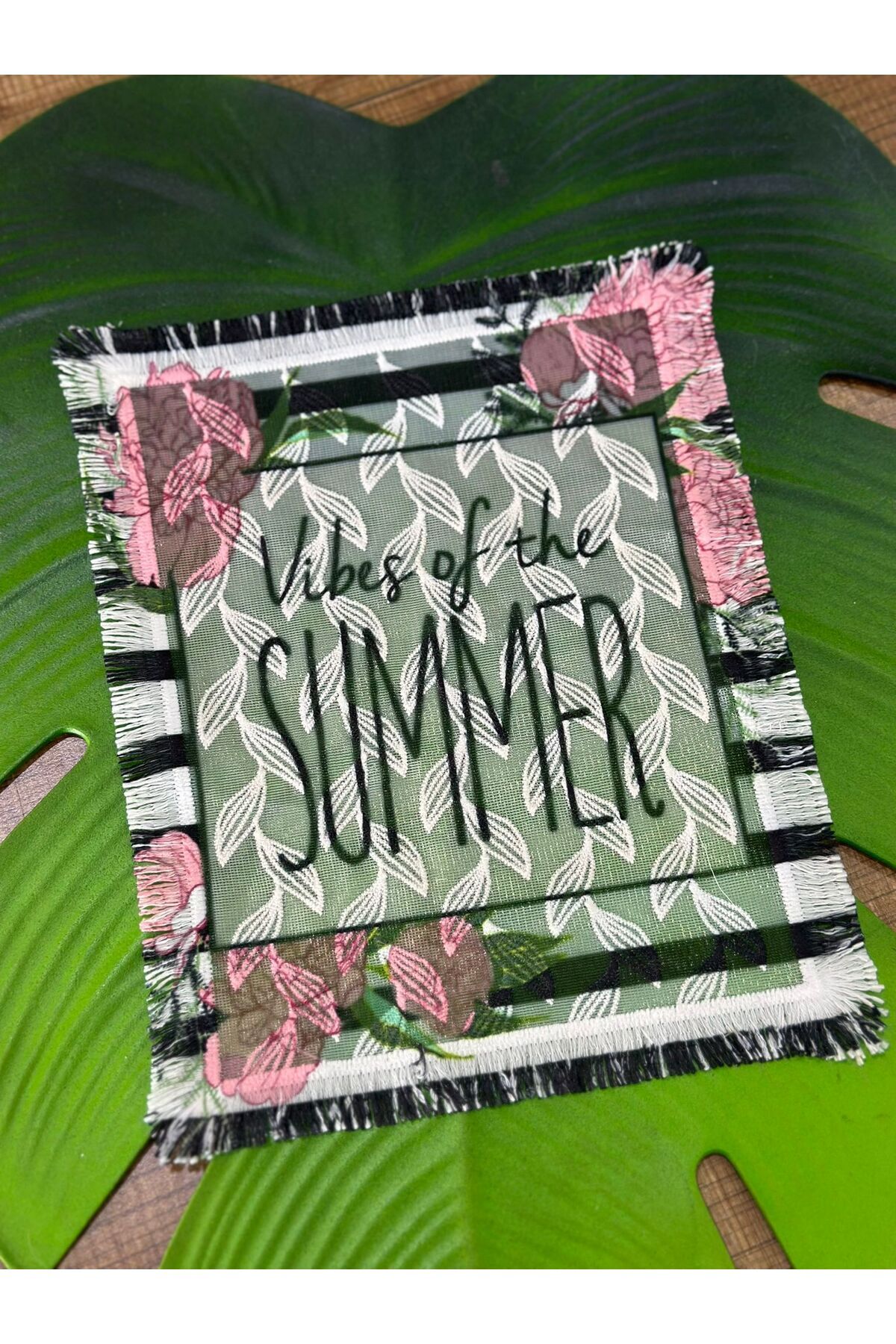 Gönülden Tasarım TÜL RENKLİ ÇİÇEKLİ SUMMER ARMA DİKİŞ APLİKE 23X18 CM