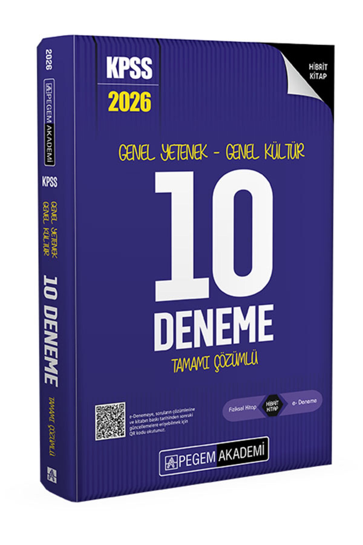Pegem Akademi Yayıncılık 2026 KPSS Genel Yetenek Genel Kültür Tamamı Çözümlü 10 Deneme