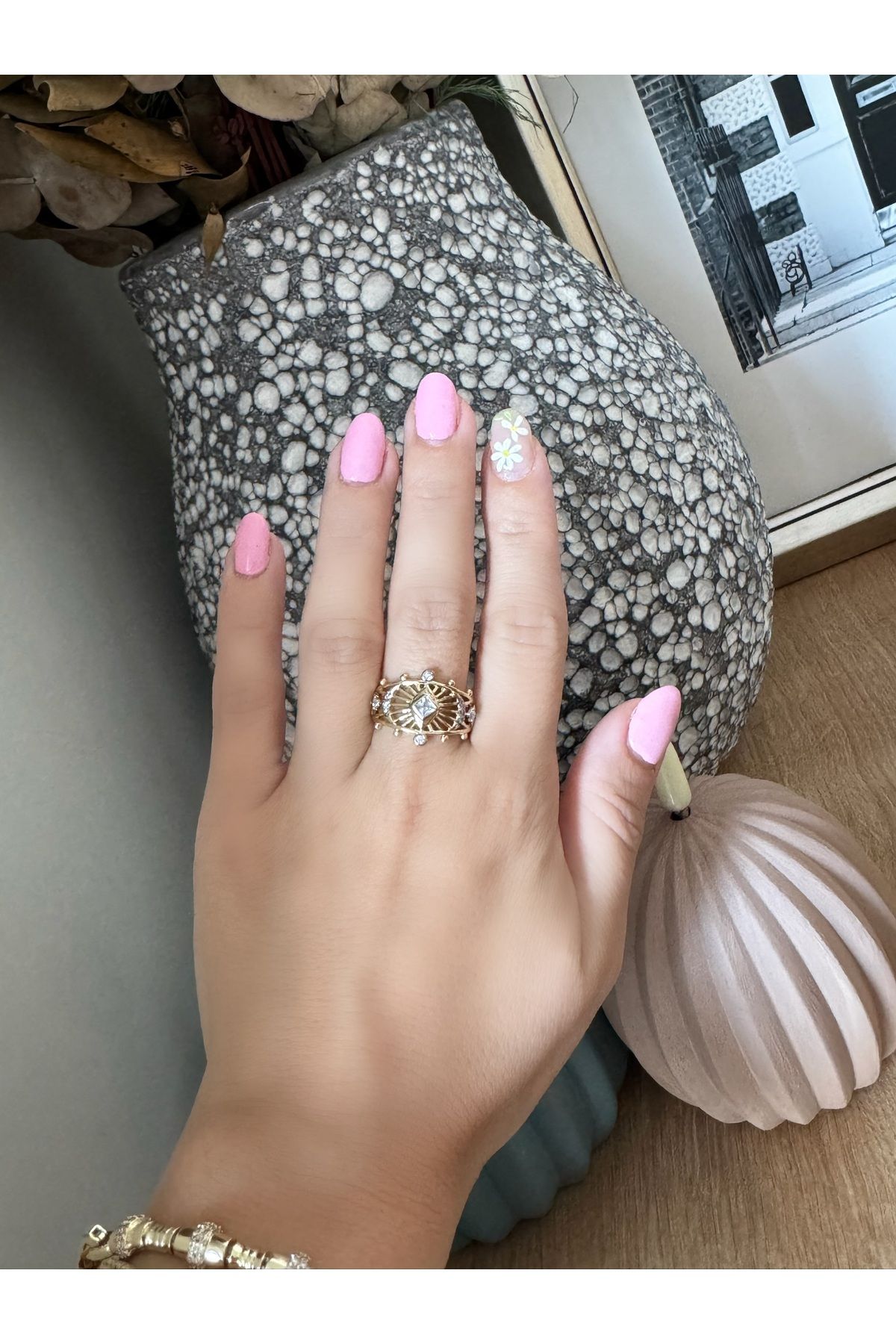 Gilia Jewelry Zirkon Taşlı Göz Ayarlanabilir Yüzük