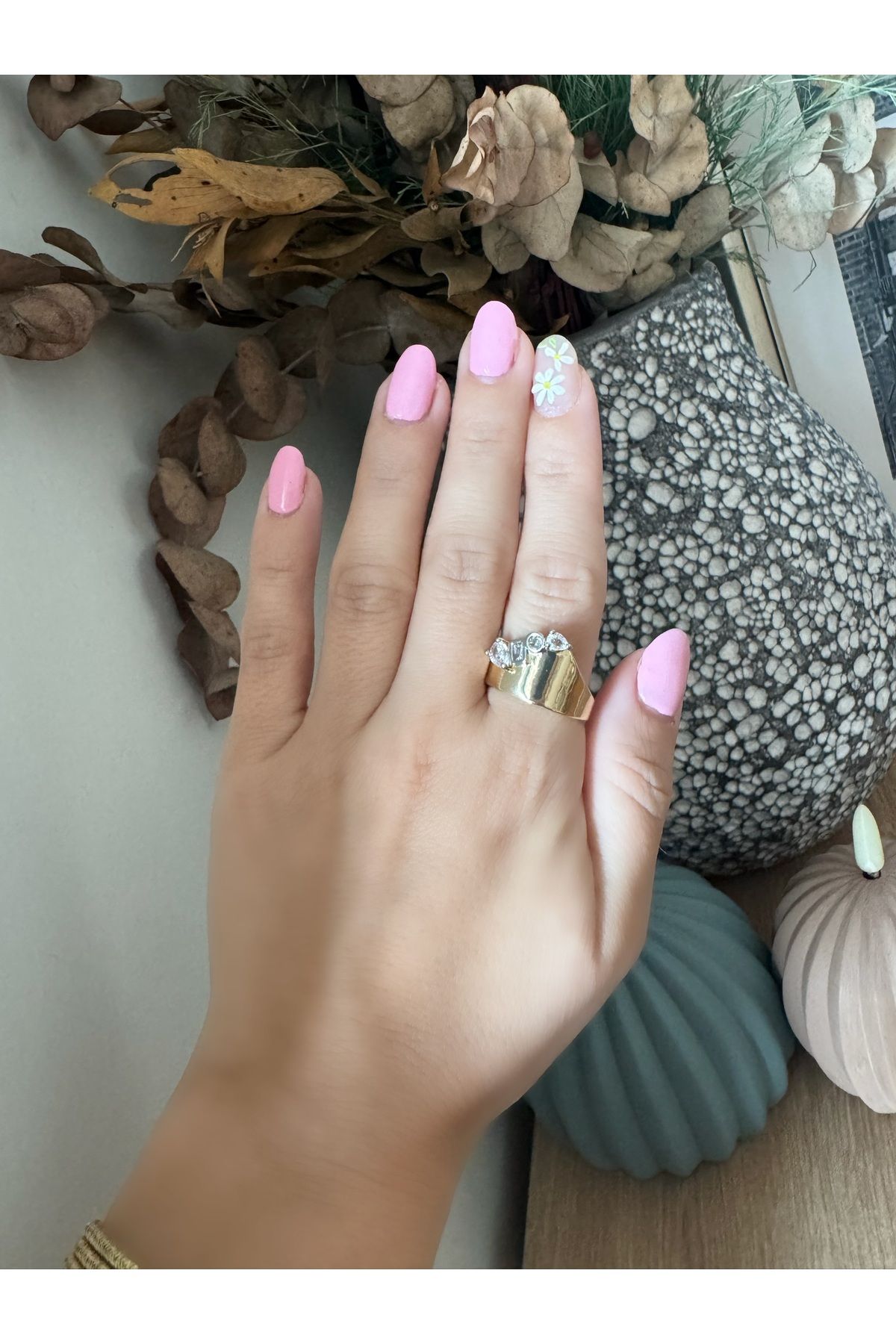 Gilia Jewelry Zirkon Dört Taşlı Ayarlanabilir Yüzük