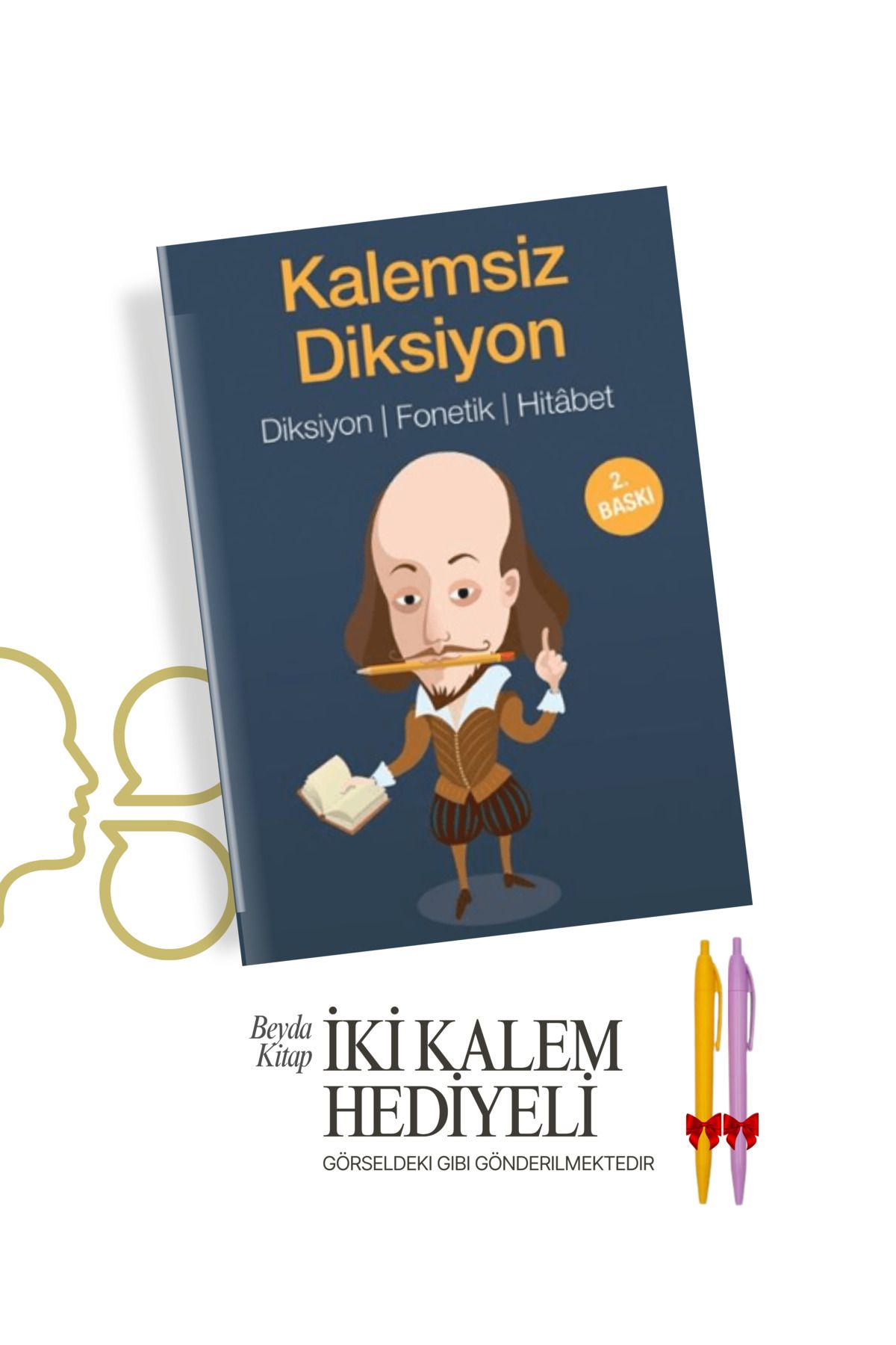 İletişim Yayınları Kalemsiz Diksiyon - Miray Ankaoğlu - İki Kalem Hediyeli - DKSYN28