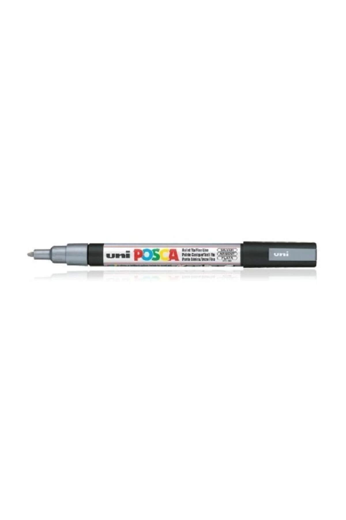 Uni-قلم تحديد ذو أساس مائي فضي من Posca 0.9-1.3 - 41546 Pc-3m 1