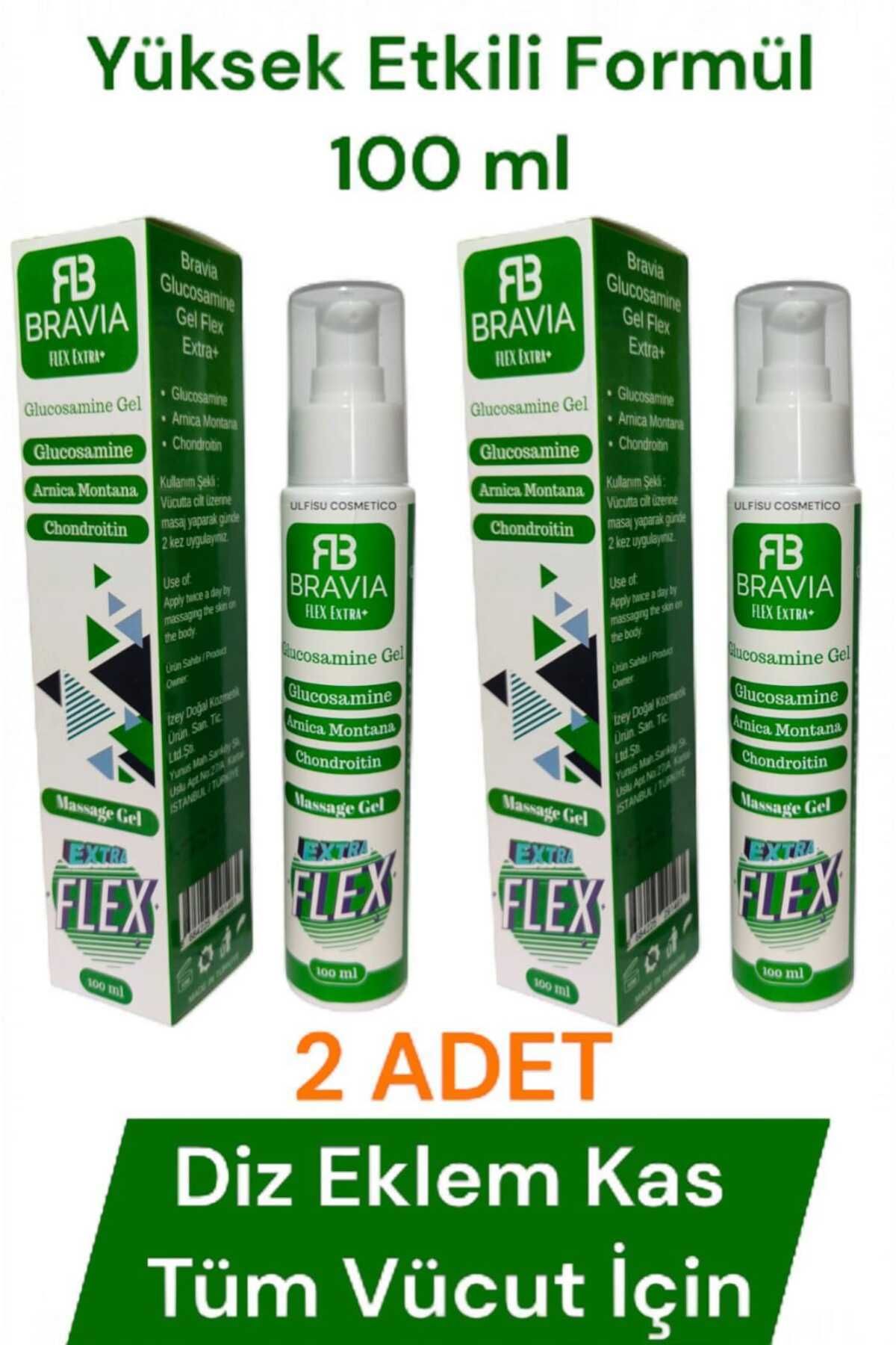 ULFİSU COSMETİCO Extra Flex Kas Eklem Artrit Jeli 100ml 2 ADET - ( Glukozamin, Chondroitin, Arnica Montana )