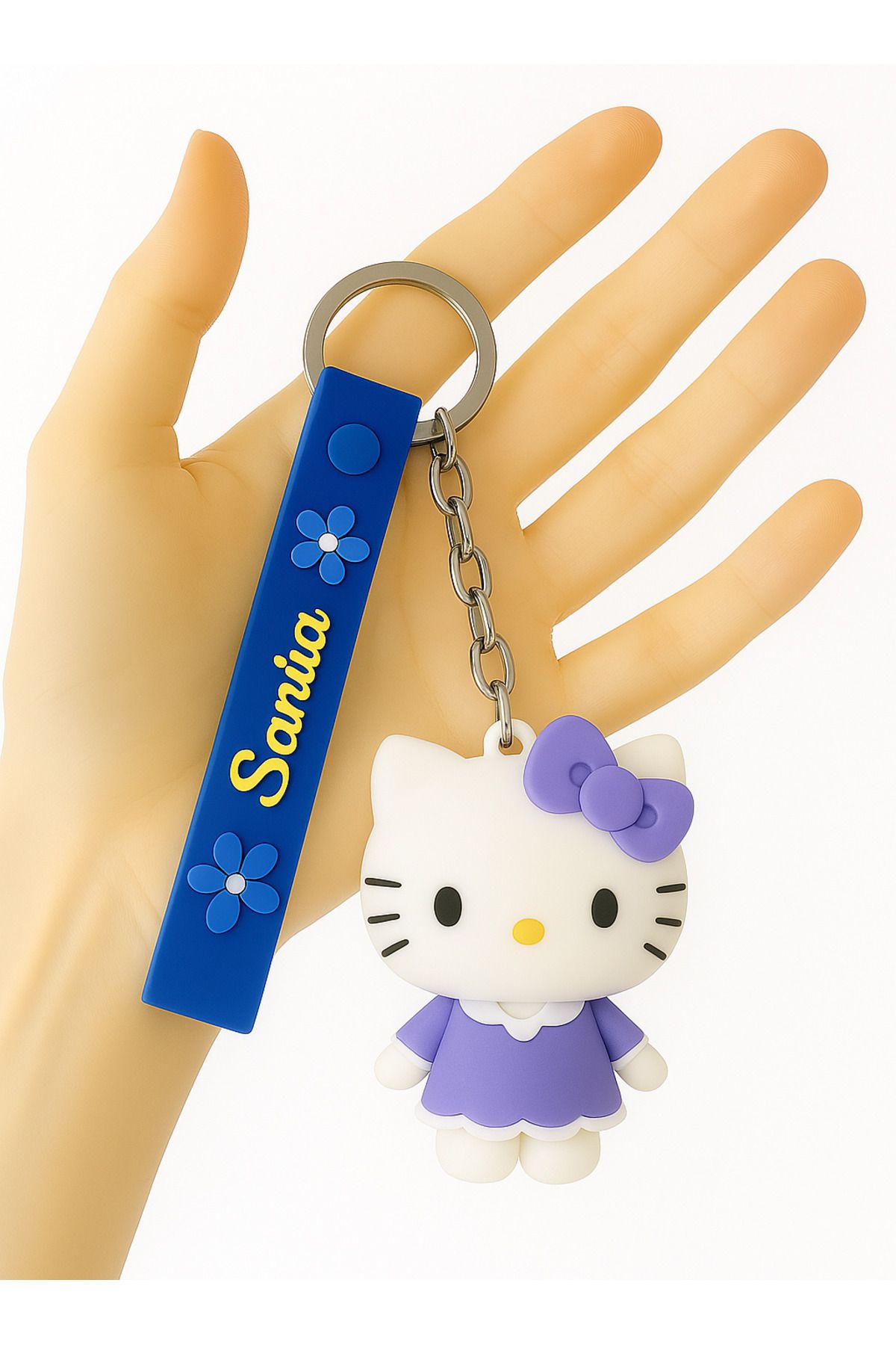 TAYEM Hello Kitty Anahtarlık, Silikonlu 3d Anahtarlık Ve Çanta Aksesuarı
