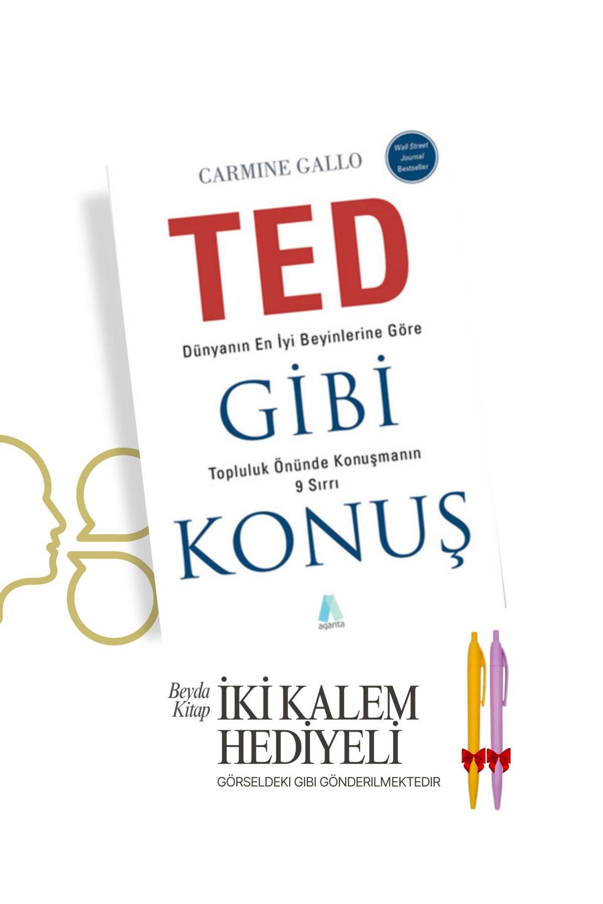 Aganta Yayınları Ted Gibi Konuş - Carmine Gallo - İki Kalem Hediyeli - DKSYN28