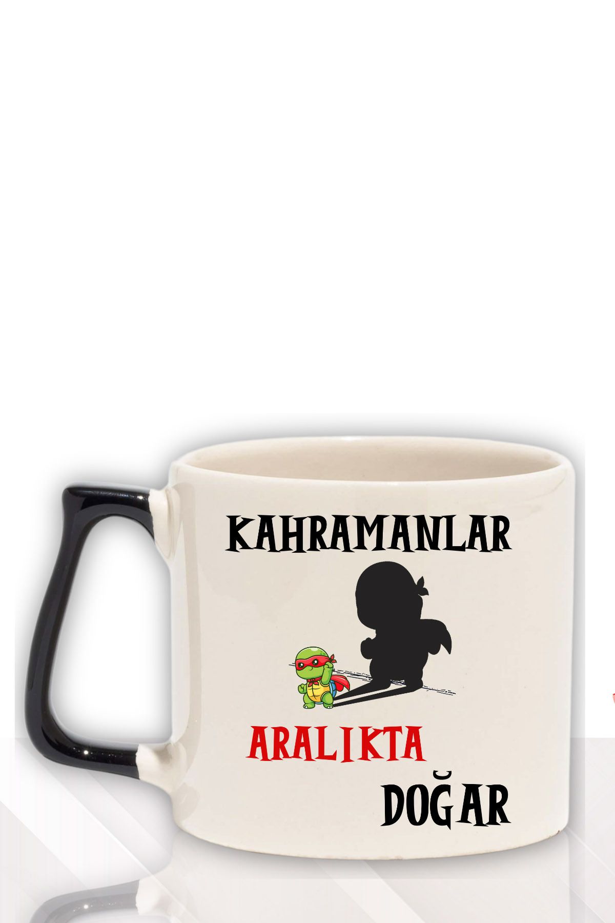 qoeuyl boutique Kahramanlar Bu Ayda Doğar Baskılı Eş Arkadaş Baba Doğum Babalar Gününe Hediyelik Kulplu Kupa Bardak