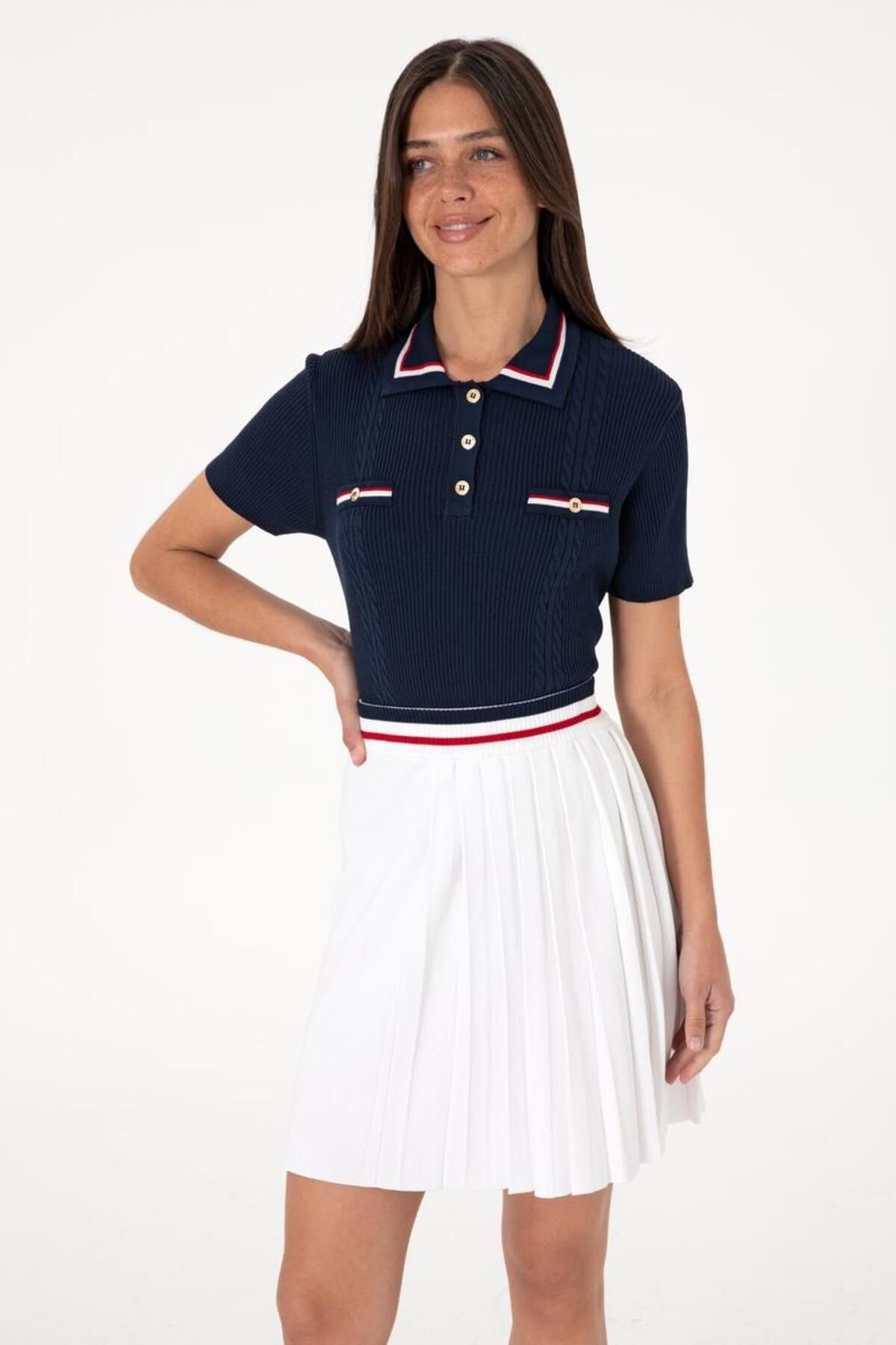 U.S. Polo Assn. Kadın Polo Yaka Kazak