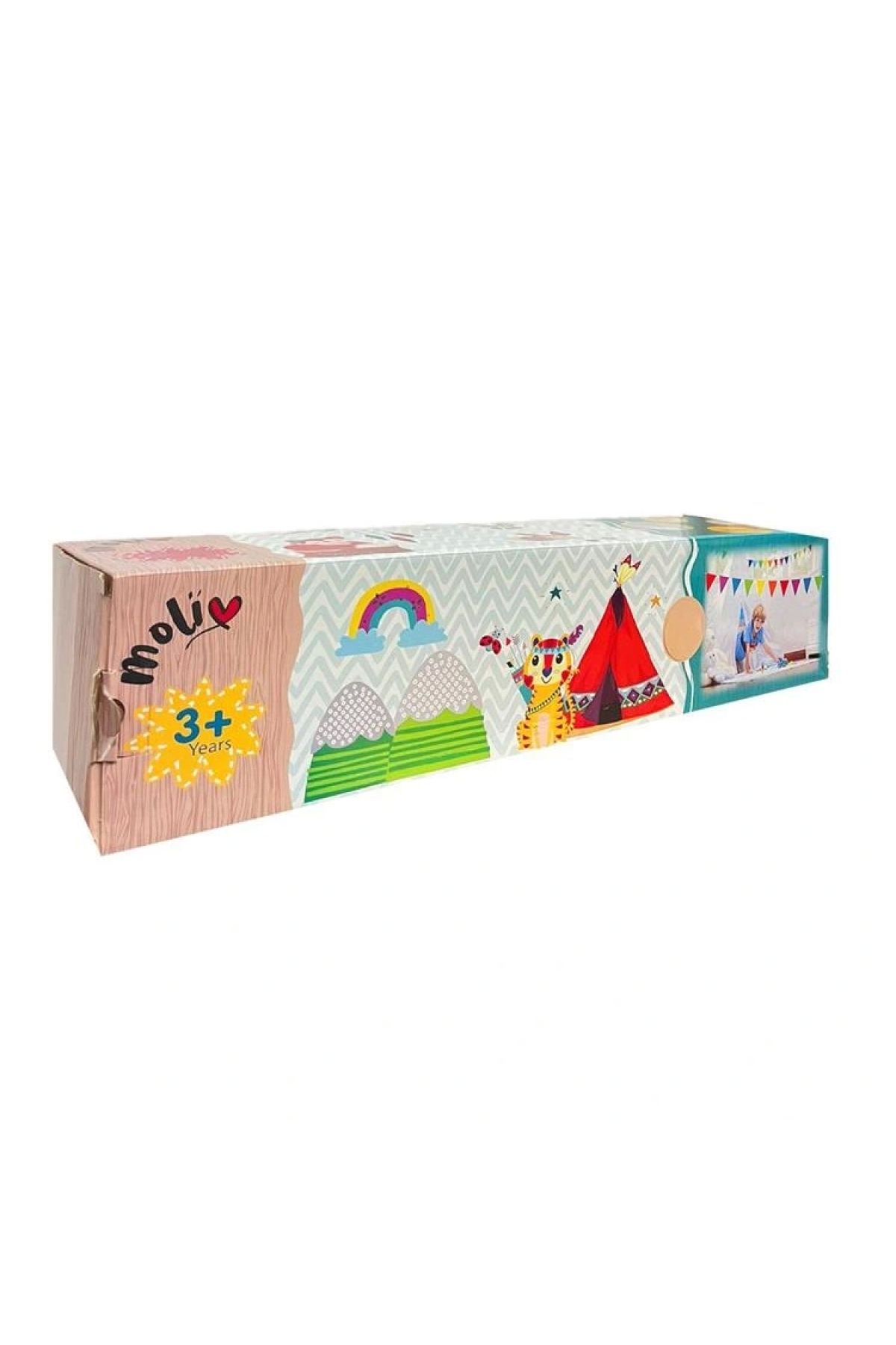 Molie 077/075 Ahşap Çıtalı Üçgen Oyun Çadırı 120x120x50cm