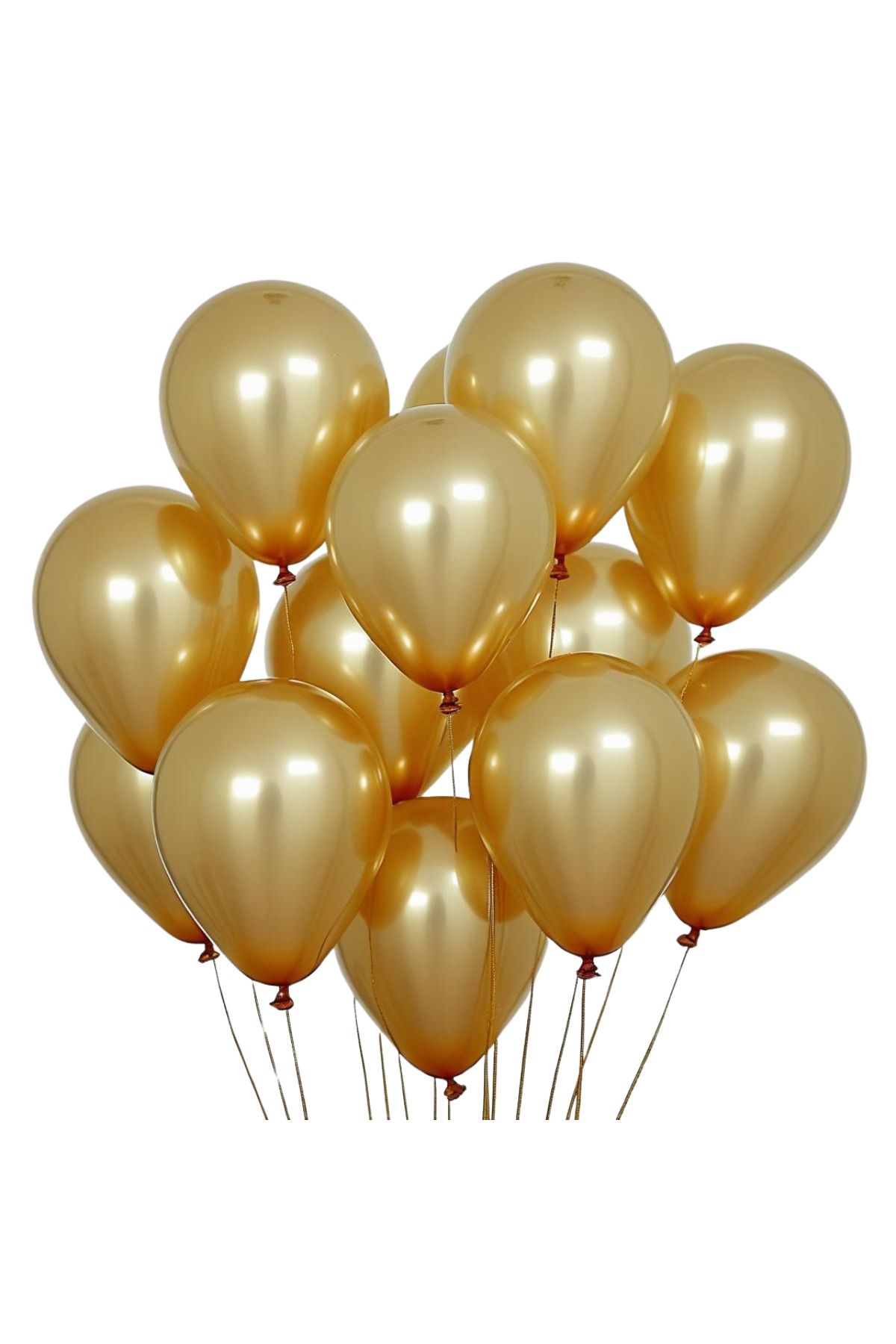tedaks 20 Adet 12 İnç 30 Cm Metalik Altın Balon Doğum Günü Süsleme