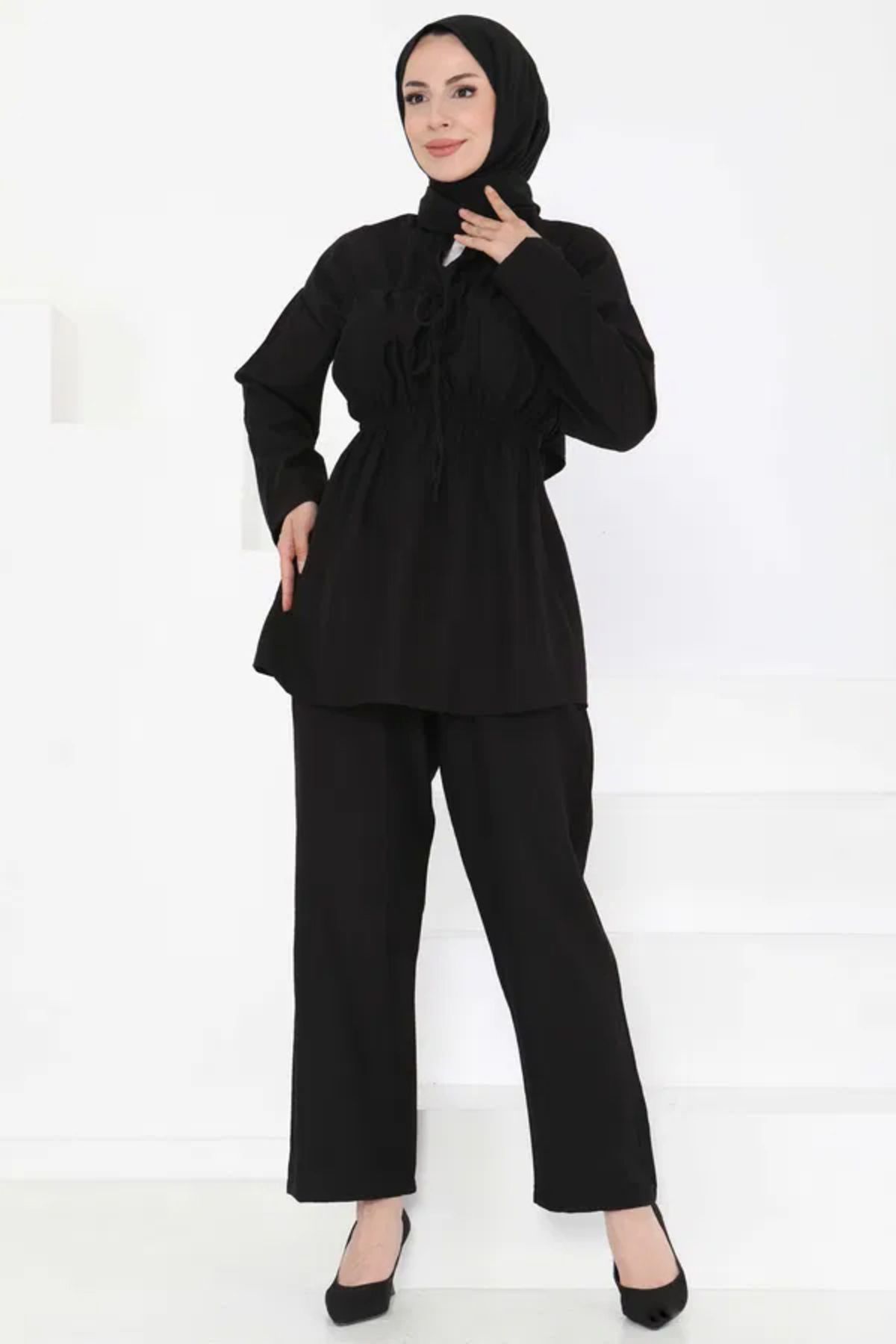 Butik Beli Lastikli İkili Takım
