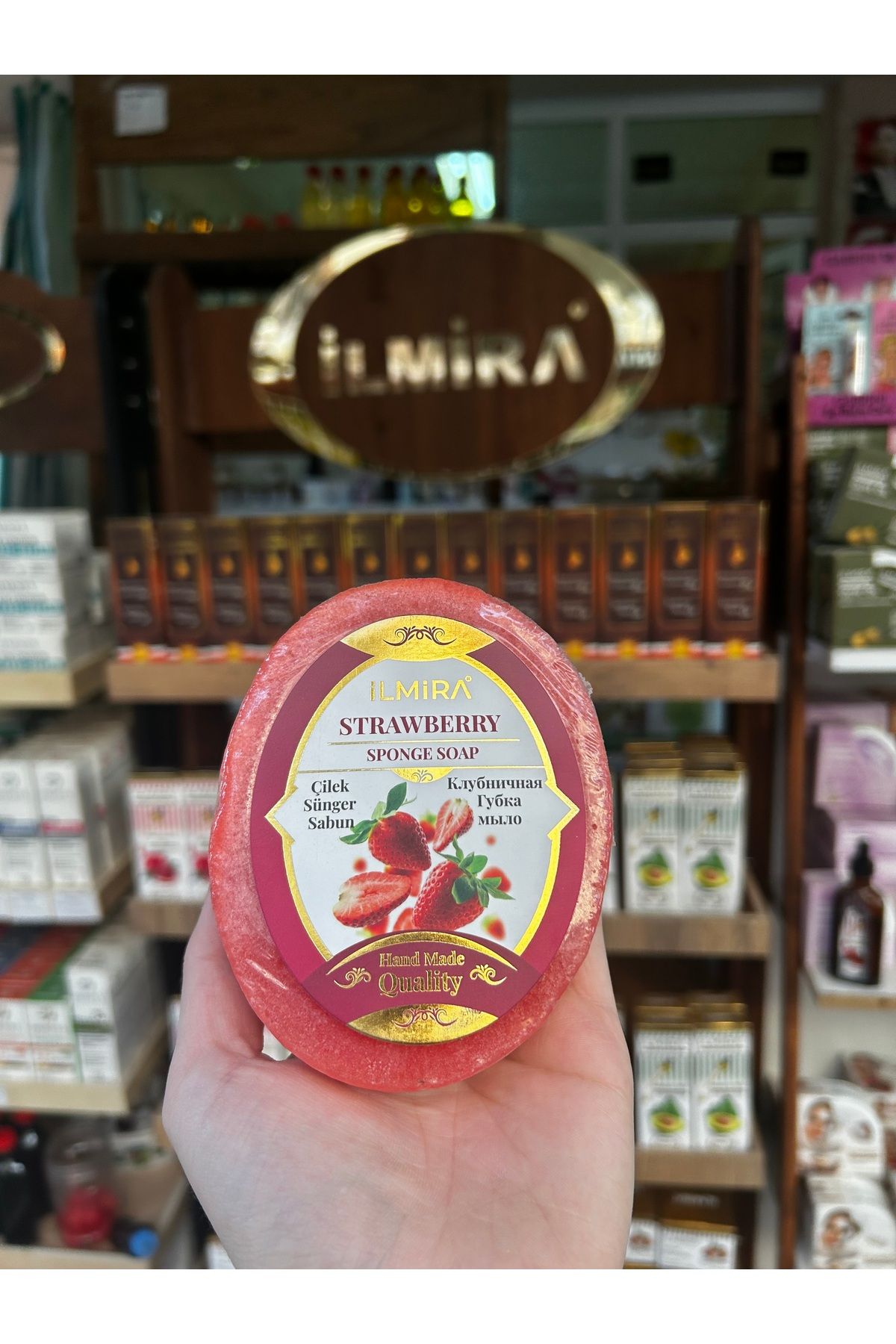 Doğal Şifa Bahçesi Çilekli sünger sabun (strawberry)