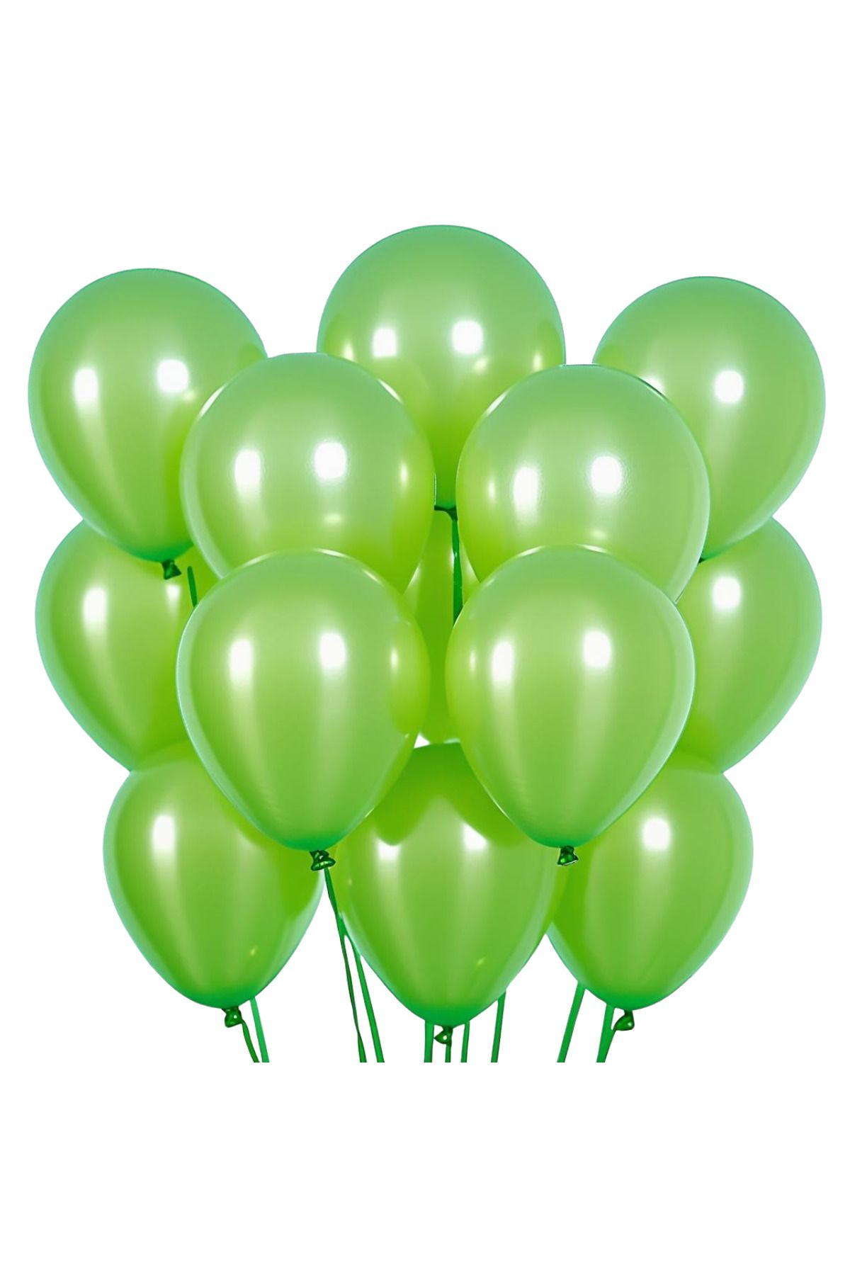 tedaks 20 Adet 12 İnç 30 Cm Metalik Açık Yeşil Balon Doğum Günü Süsleme