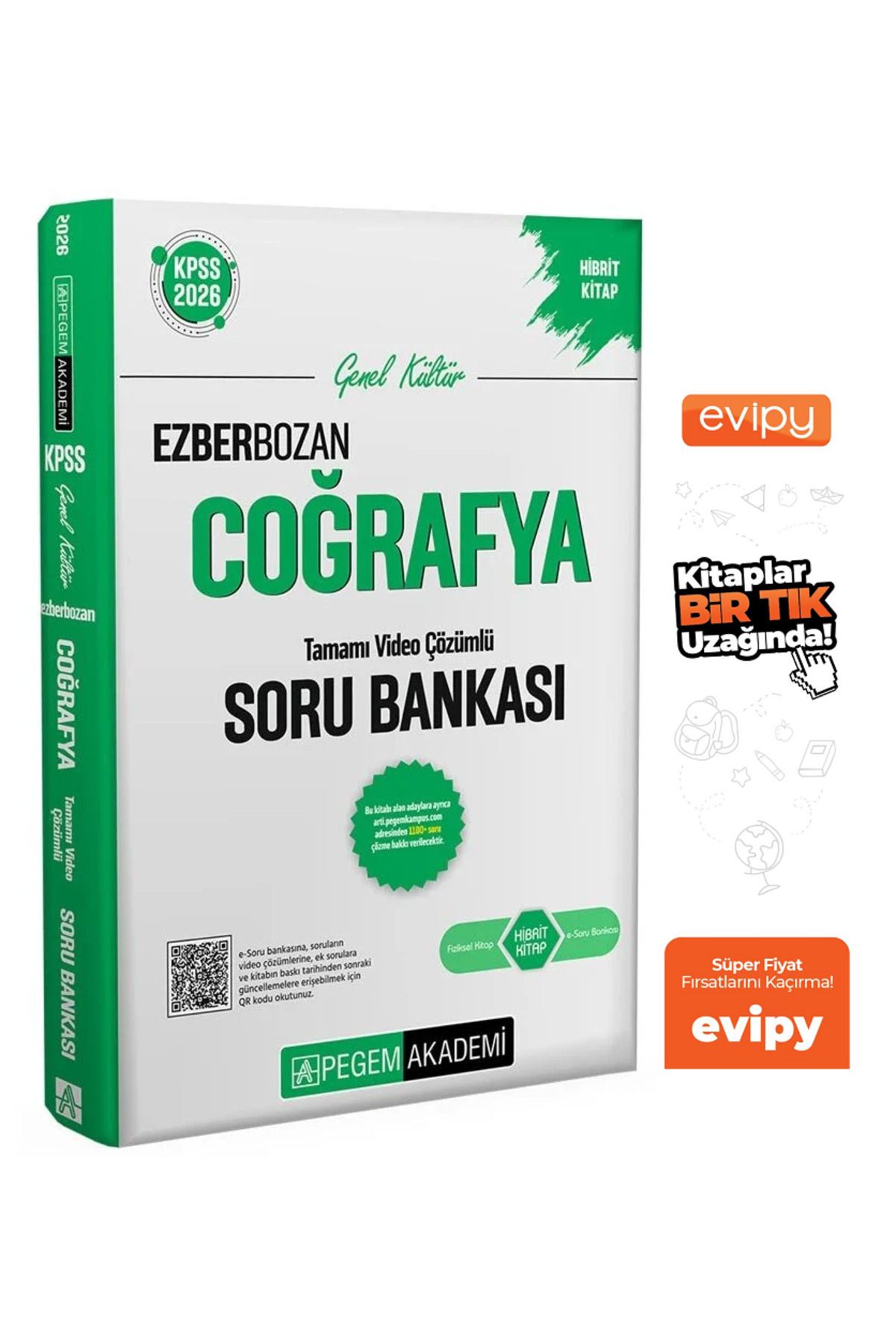 Pegem Akademi Yayıncılık 2026 KPSS Coğrafya Ezberbozan Soru Bankası Çözümlü Ayraç Hediyeli
