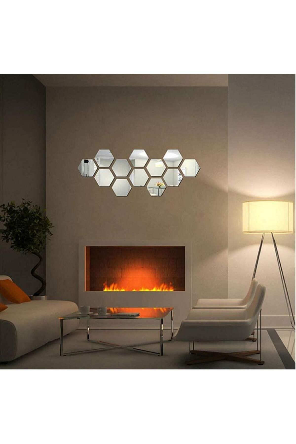 Mirror Set De 12 Piese, Autocolant Acrilic De Lux Cu Diamant Cristalin, Design Decorativ Autoadeziv Tip Oglindă - One Size