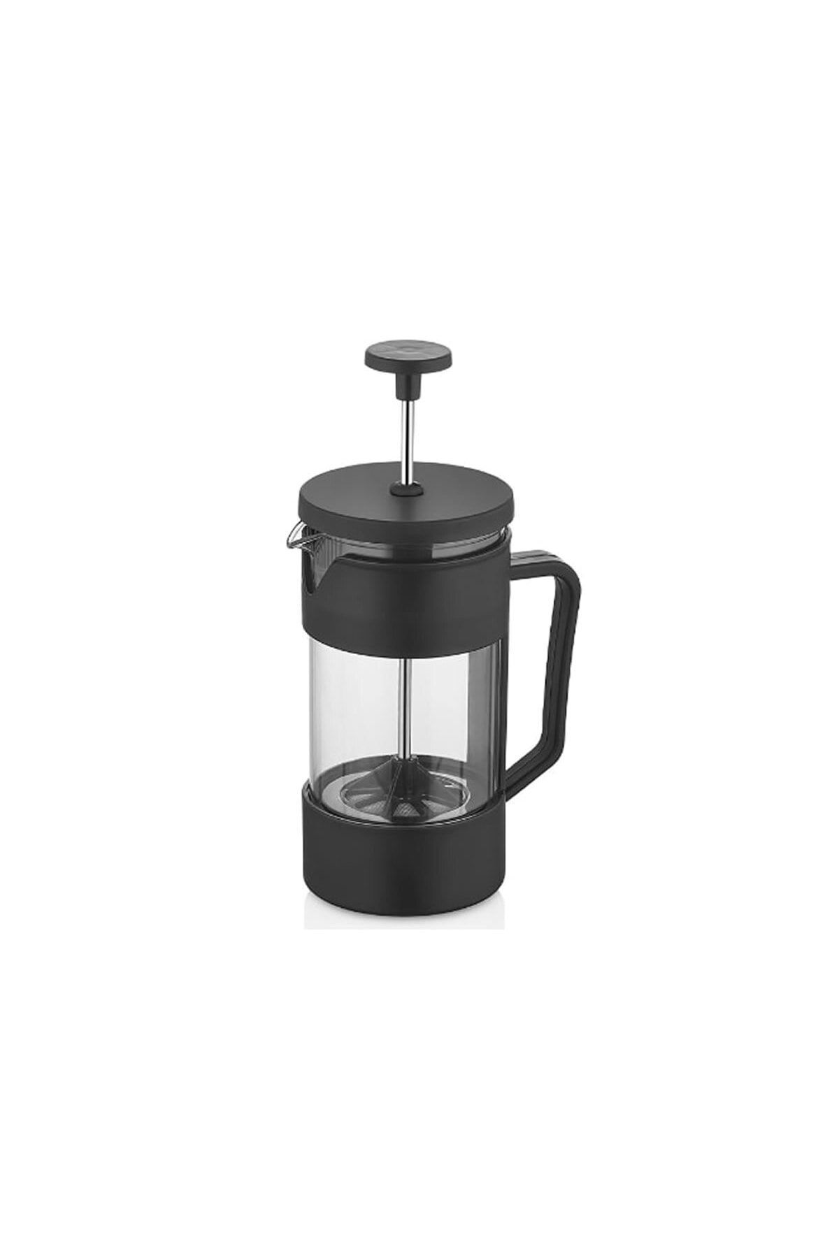 çaycup Bol Toptan - French Press 420 Ml, Siyah Bitki Çayı Ve Filtre Kahve Demliği