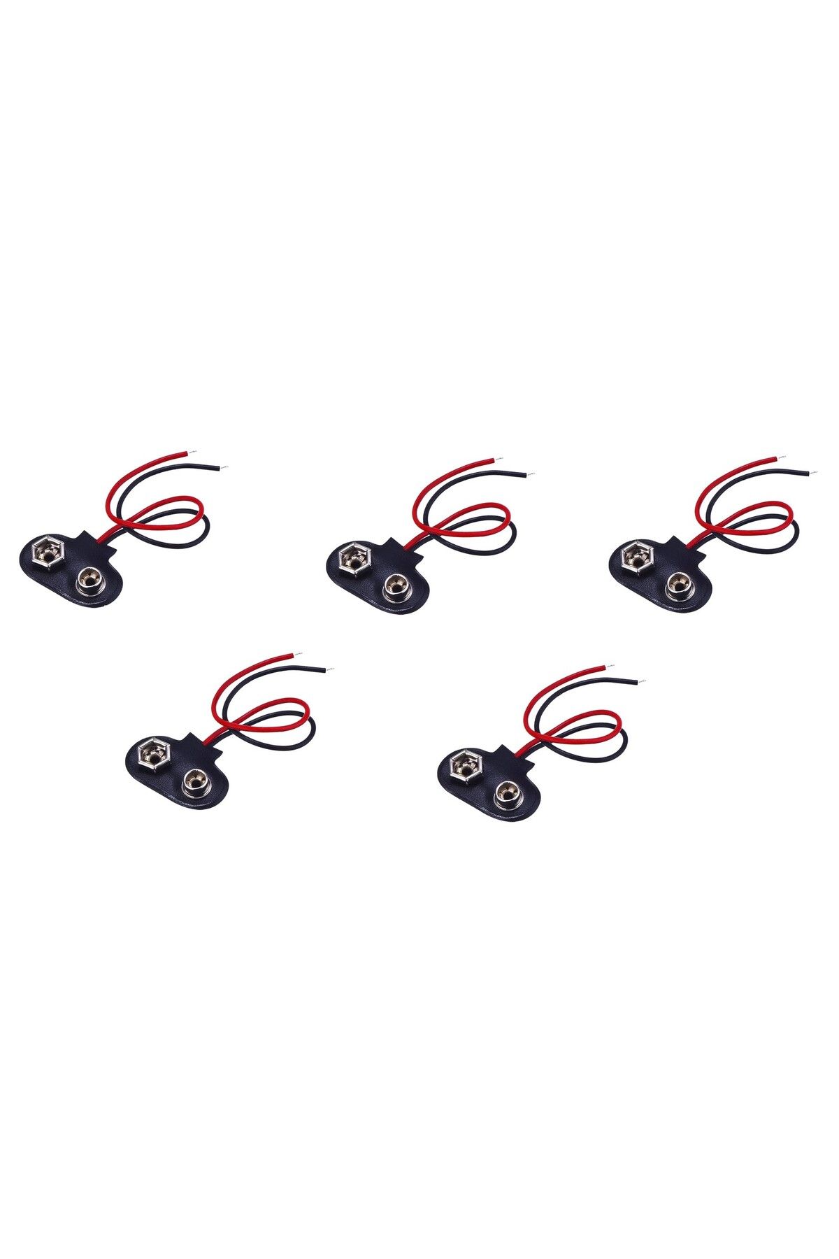 Monte Lua 9 Volt Pil Başlığı 10 Cm Kablolu, 5 Adet, IC-232,