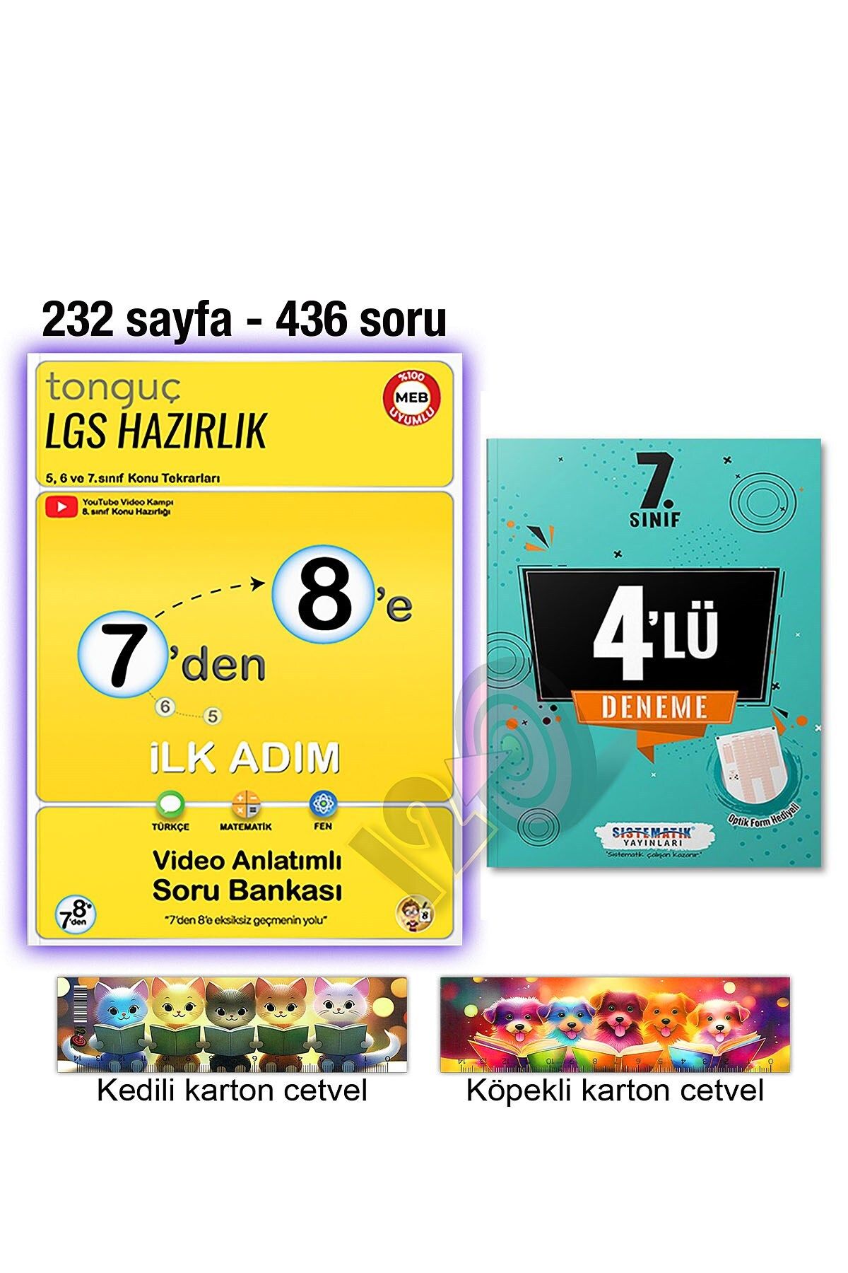 Tonguç Yayınları 7'den 8'e Hazırlık Kitabı 2025 7. Sınıf 4'lü Deneme