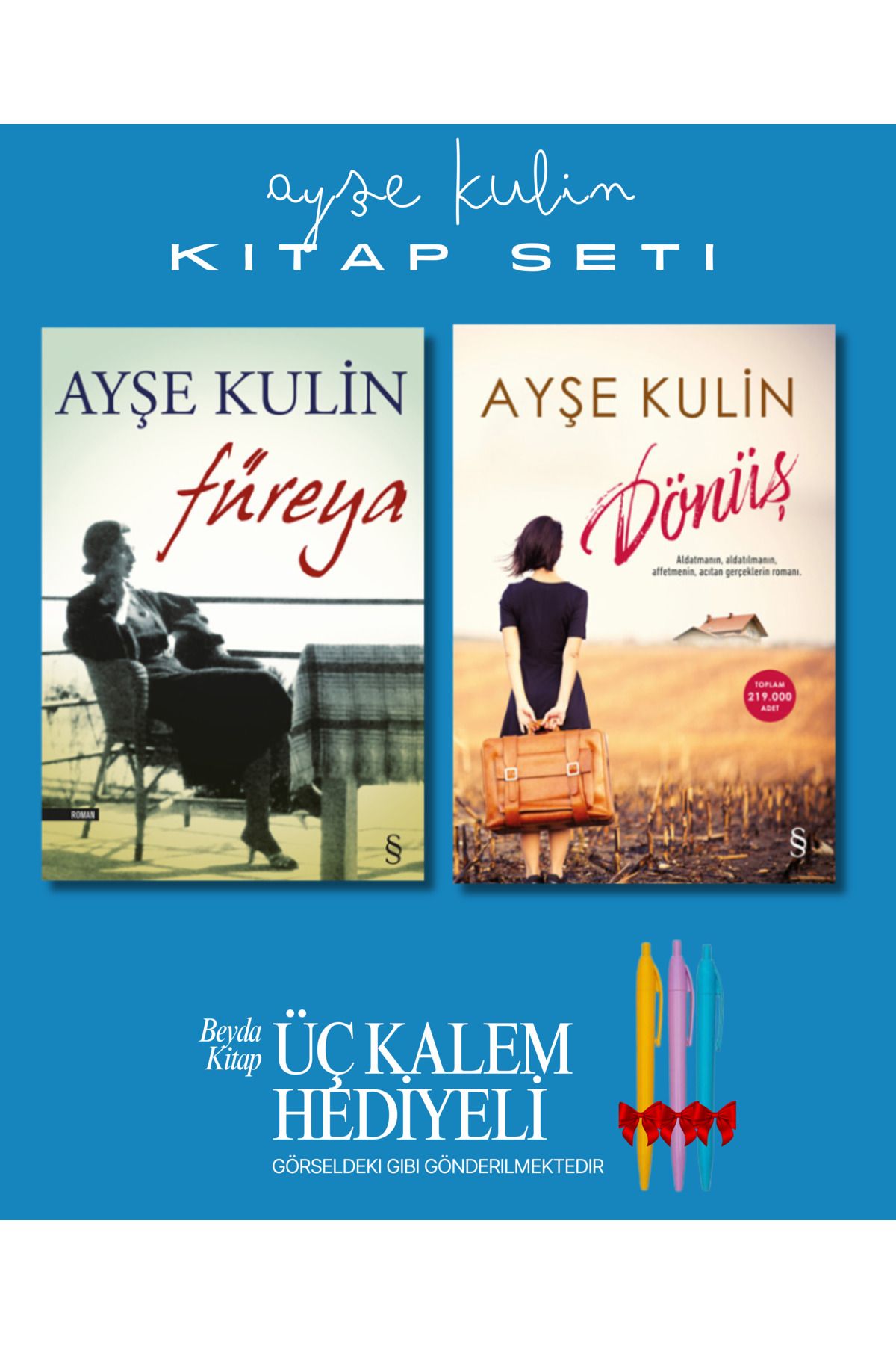 Everest Yayınları Füreya - Dönüş - Ayşe Kulin - Kitap Seti - Üç Kalem Hediyeli
