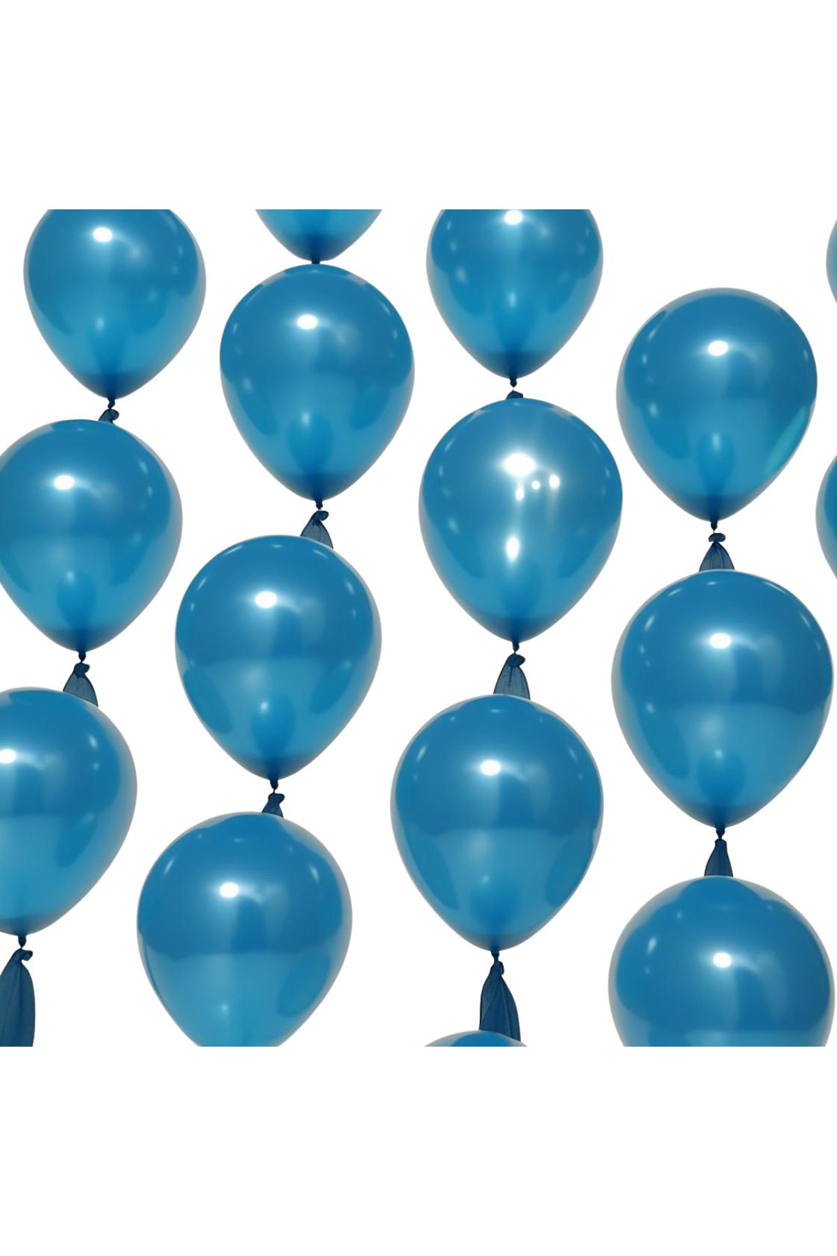 tedaks 20 Adet 12 İnç 30 Cm Metalik Mavi Balon Doğum Günü Süsleme