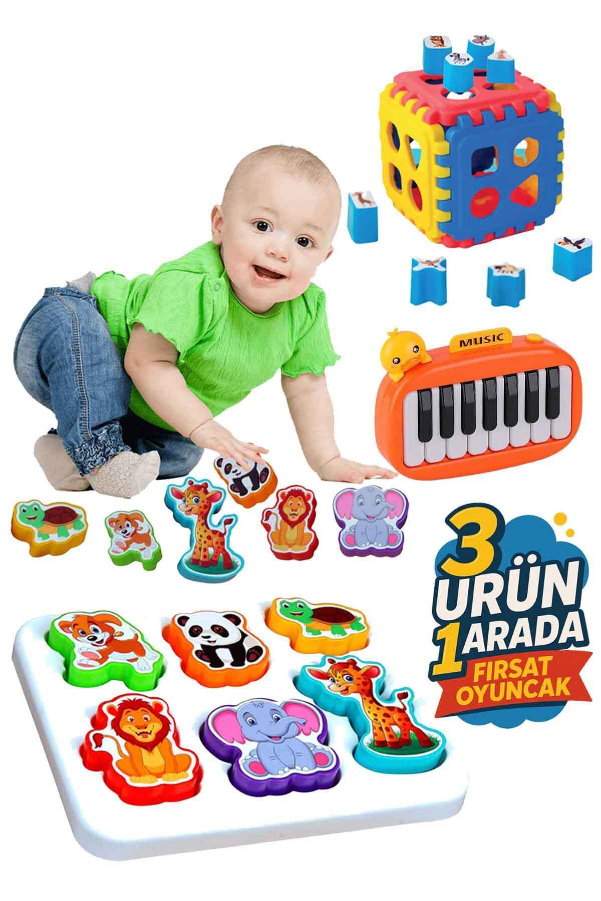 Oruç Oyuncak Aktivite Ördek Işıklı Müzikal Piano Neşeli Dostlar Bultak set