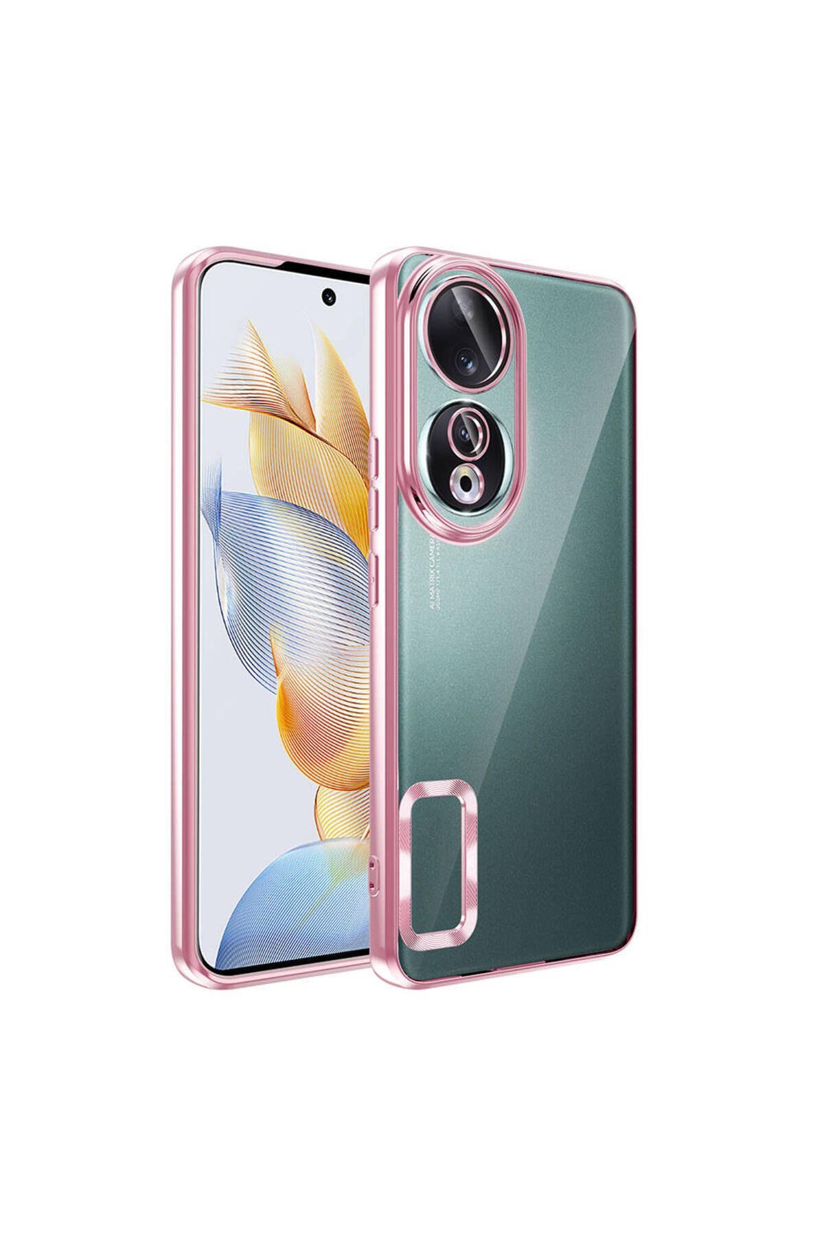 TECNOTREND Honor 90 Kılıf Kamera Korumalı Logo Gösteren Omega Kapak