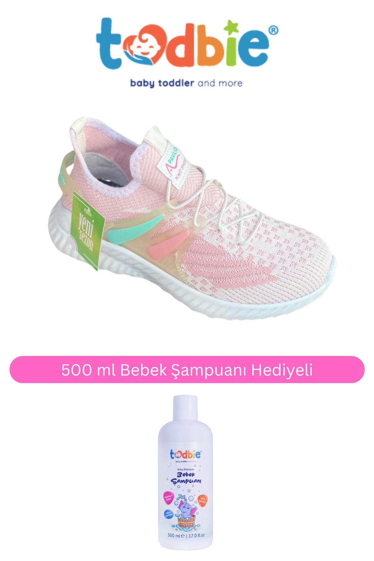 TODBİE Çocuk Kız 2025 Kids Trend Yürüyüş Ayakkabısı ( 500 ml Bebek Şampuanı Hediyeli )