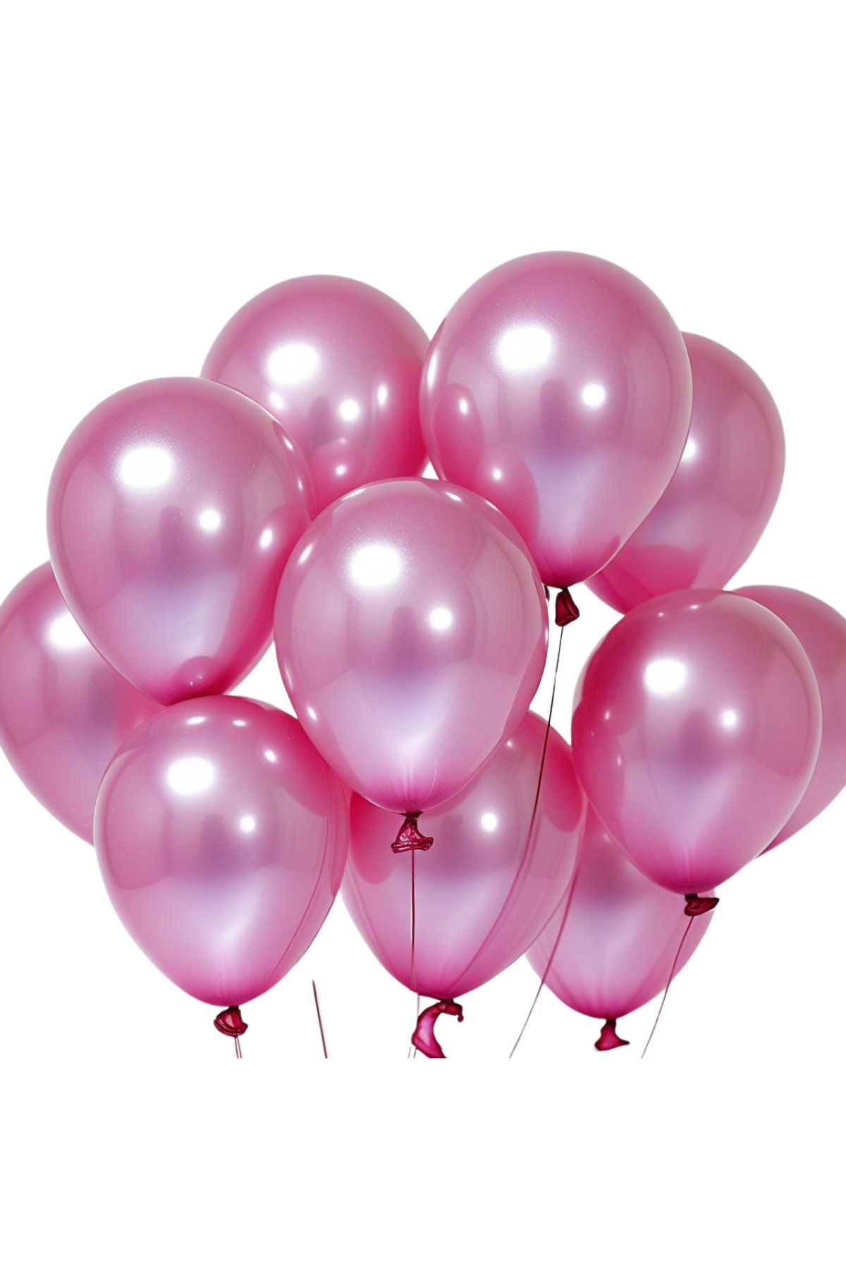 tedaks 20 Adet 12 İnç 30 Cm Metalik Fuşya Balon Doğum Günü Süsleme