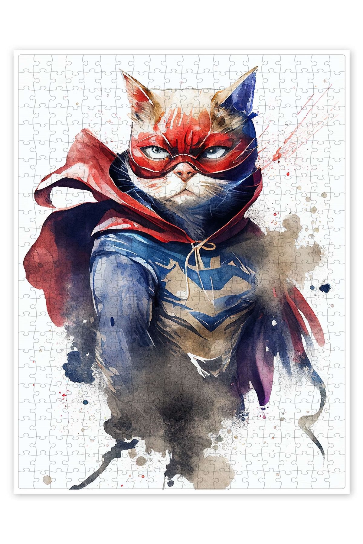 Jeronkarji Supercat 500 Parça Puzzle Yapboz Kedi Köpek Temalı Doğa ve Orman Hayvanları