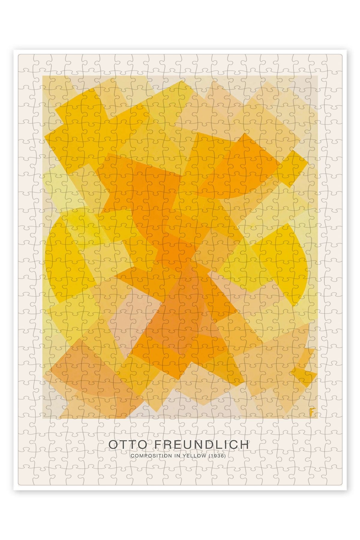 Jeronkarji Sarı Kompozisyon, 1936 500 Parça Puzzle Yapboz Bohem Soyut Sanat Temalı