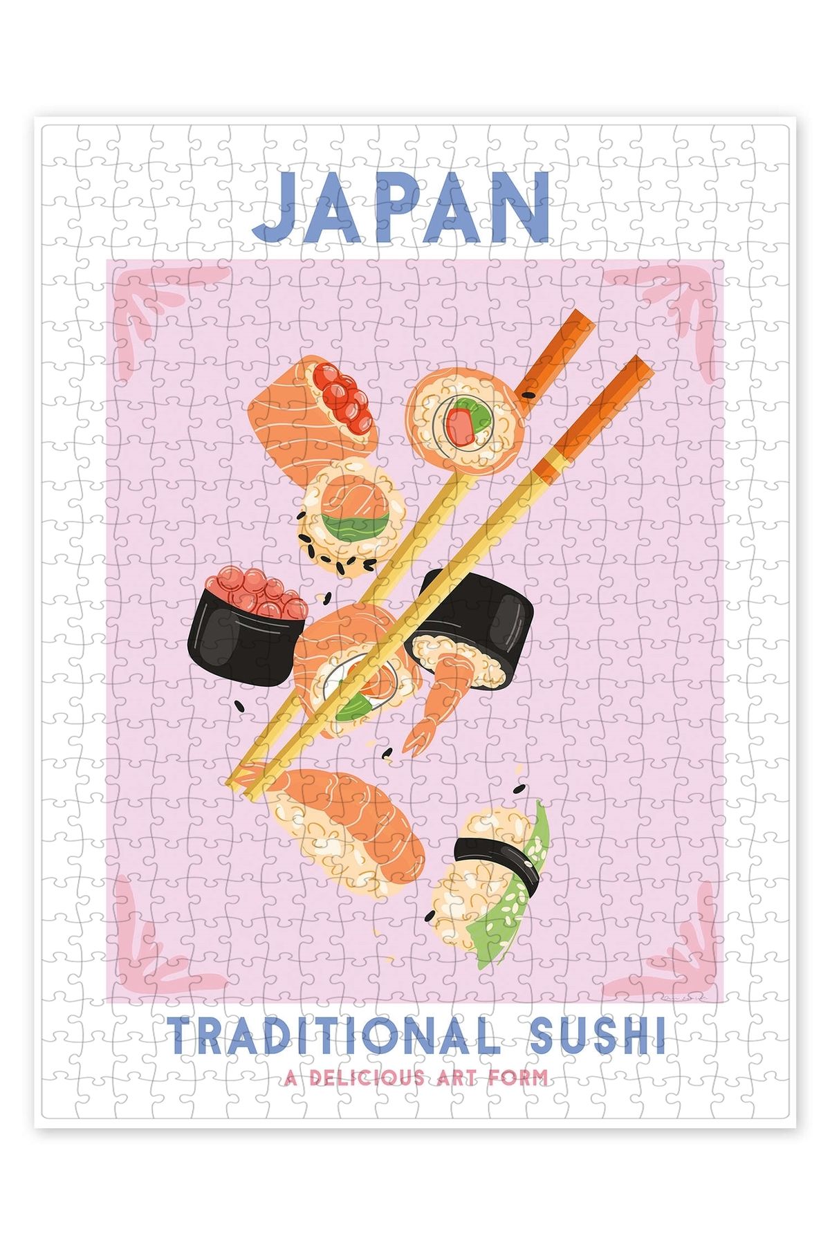 Jeronkarji Geleneksel Suşi, Japonya 500 Parça Puzzle Yapboz Mutfak Temalı Yetişkinler için