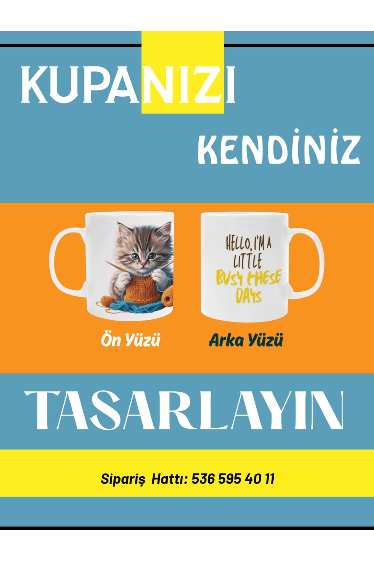 Crocodile Design Studio SİZ TASARLAYIN BİZ BASALIM - Kişiye Özel Tasarım Hediyelik Porselen / Seramik Çay Kahve Kupası