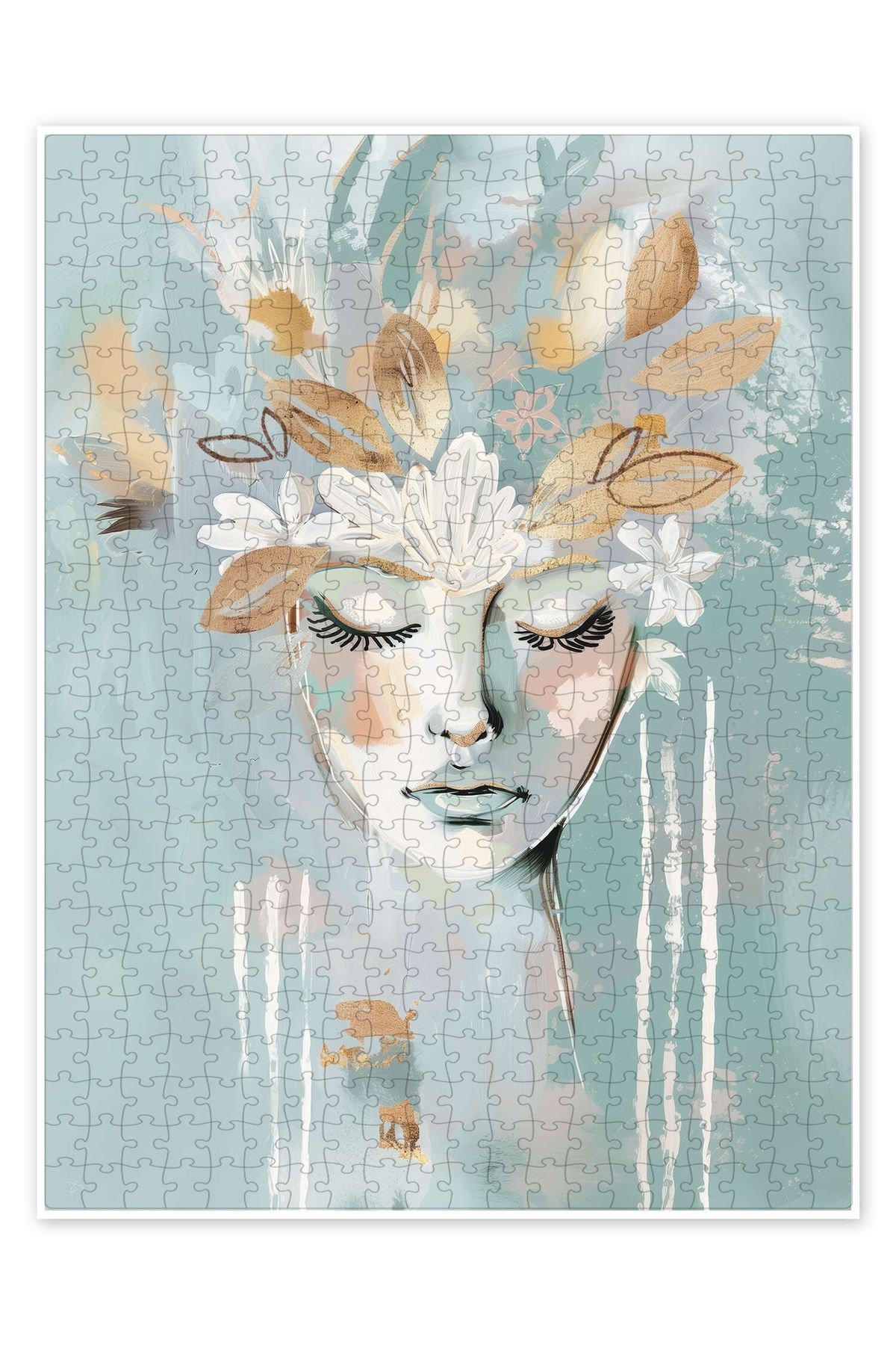 Jeronkarji Rainflora 500 Parça Puzzle Yapboz Bohem Soyut Sanat Temalı