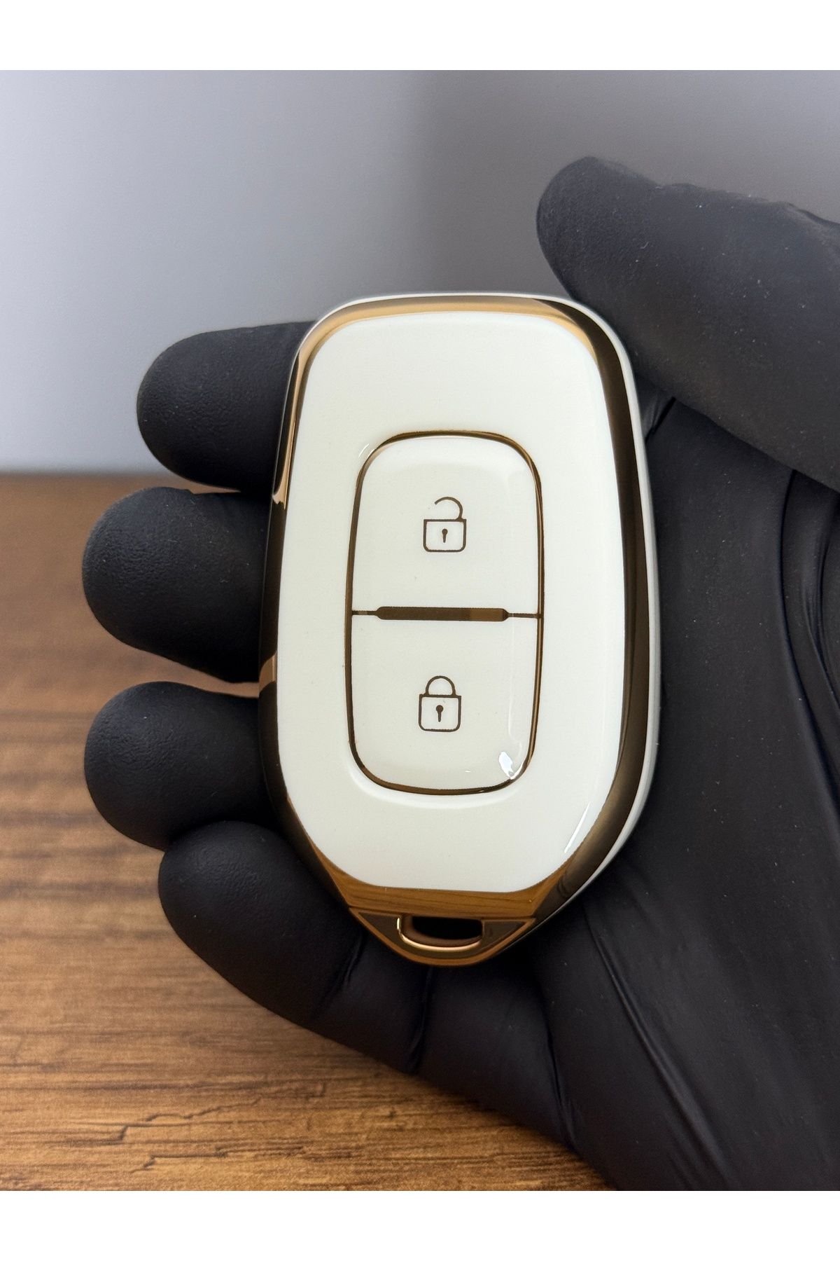 Mavi Keys Renault Symbol Sandero Trafic Megane4 Dacia Logan 2 düğmeli silikon anahtar Koruma kılıfı Beyaz