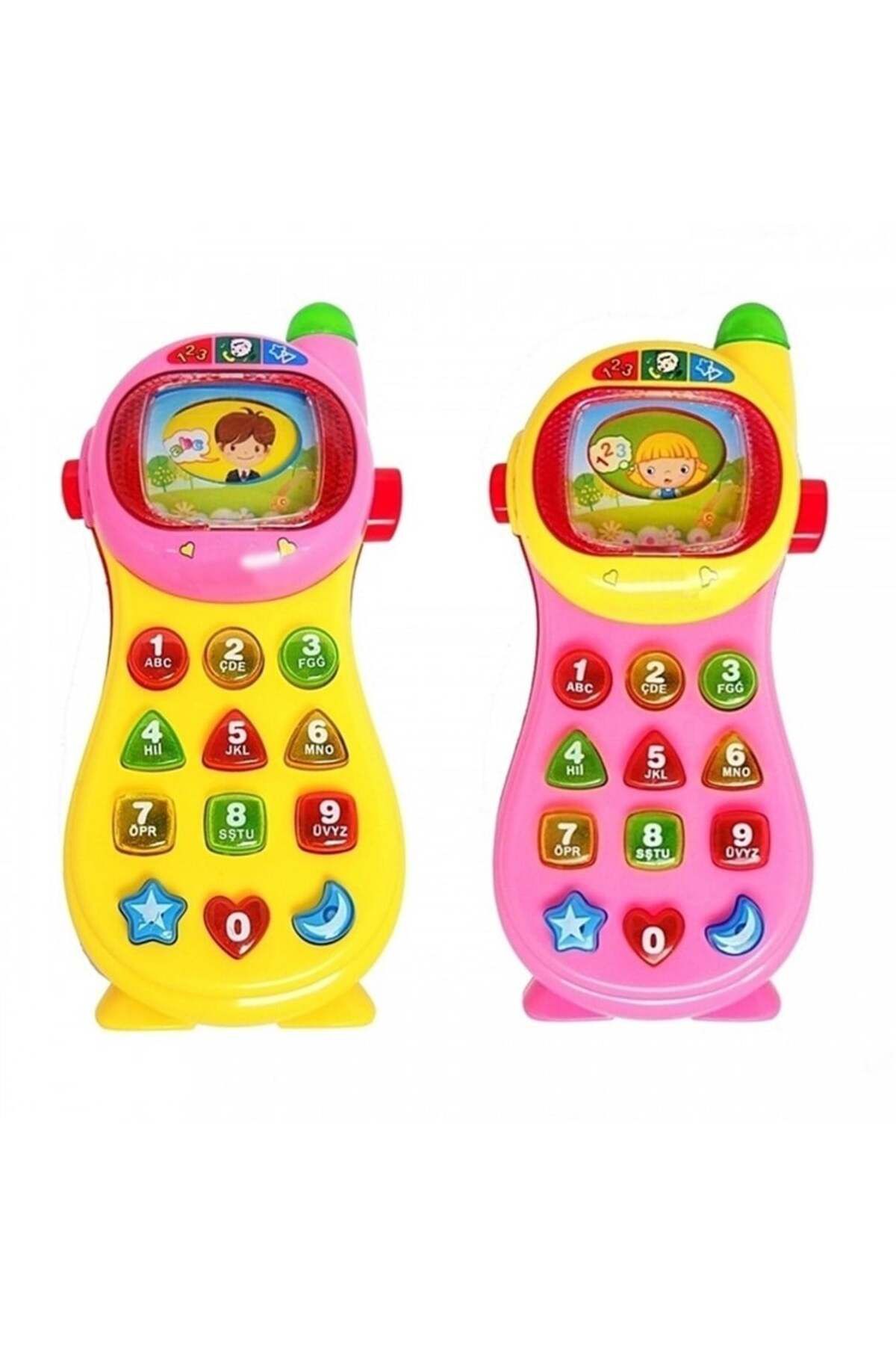 abnturk 1 Adet Türkçe Konuşan Sesli Işıklı Eğitici Ve Öğretici Neşeli Telefon Renkli Eğitici Oyuncak