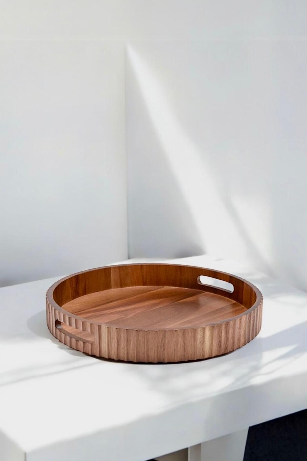 mightpera Akasya Yuvarlak Tepsi 35*5 cm
