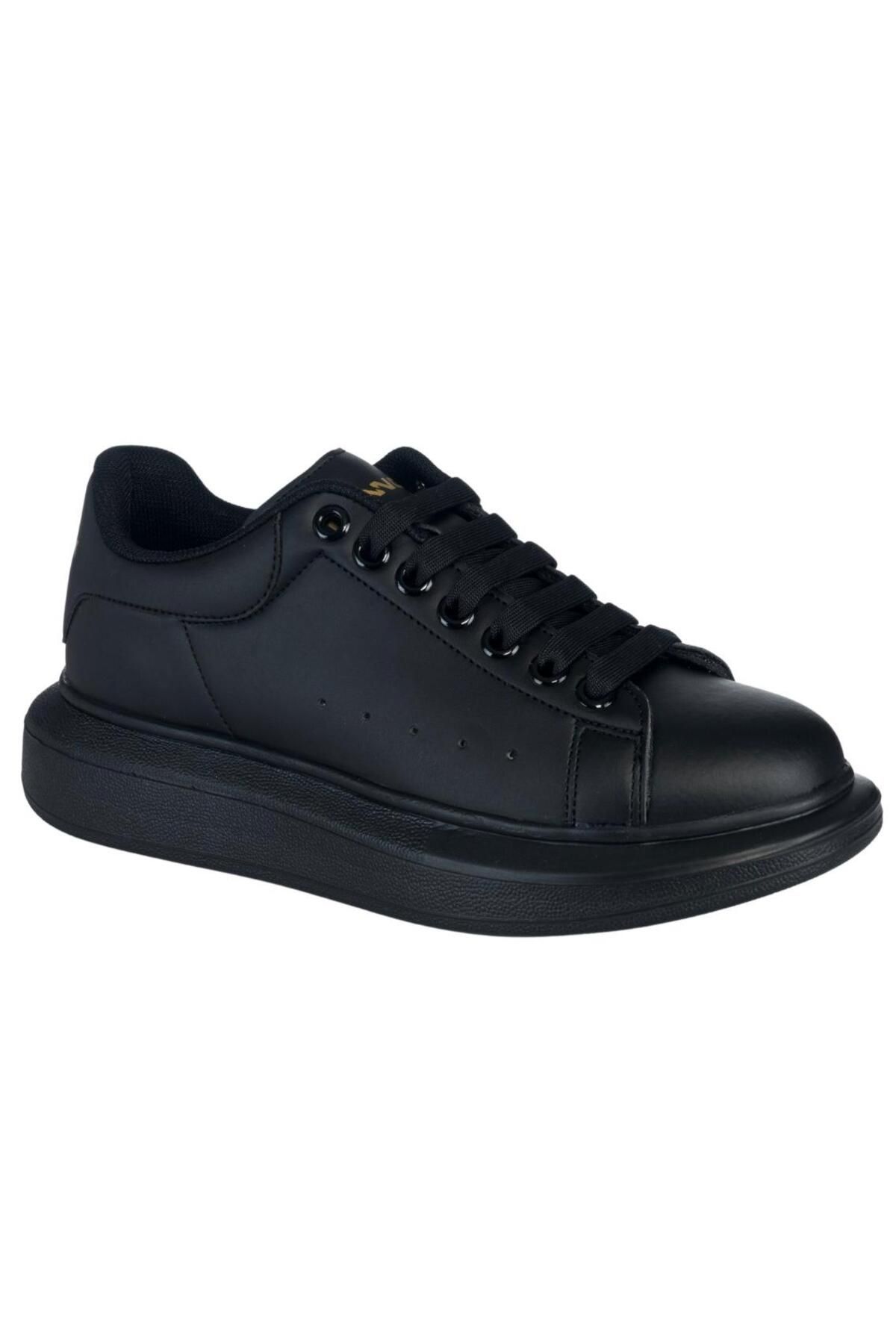 Lennox Erkek Siyah Yüksek Tabanlı Sneaker Ayakkabı