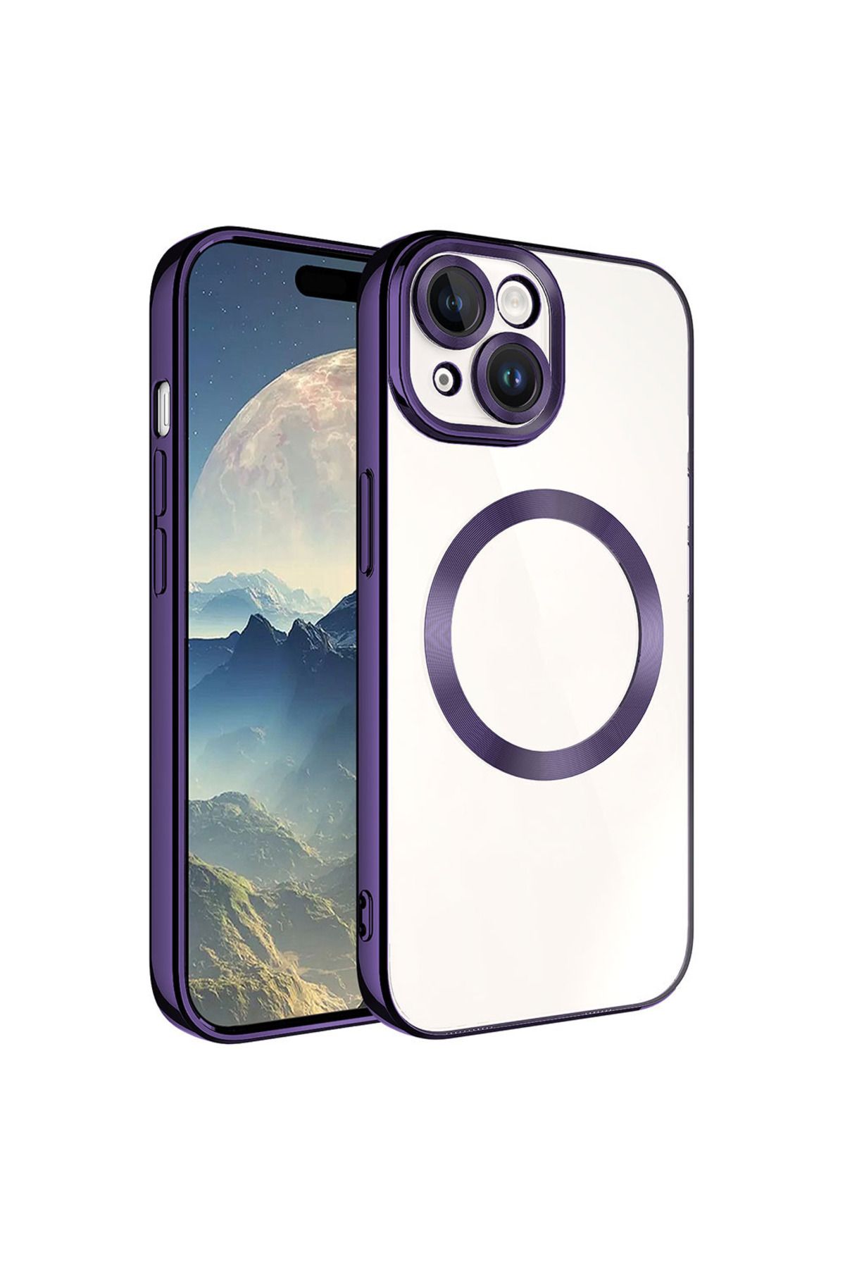halkhouse İphone 15 Plus Kılıf Magsafe Wireless Şarj Özellikli Renkli İnce Silikon Setro Silikon