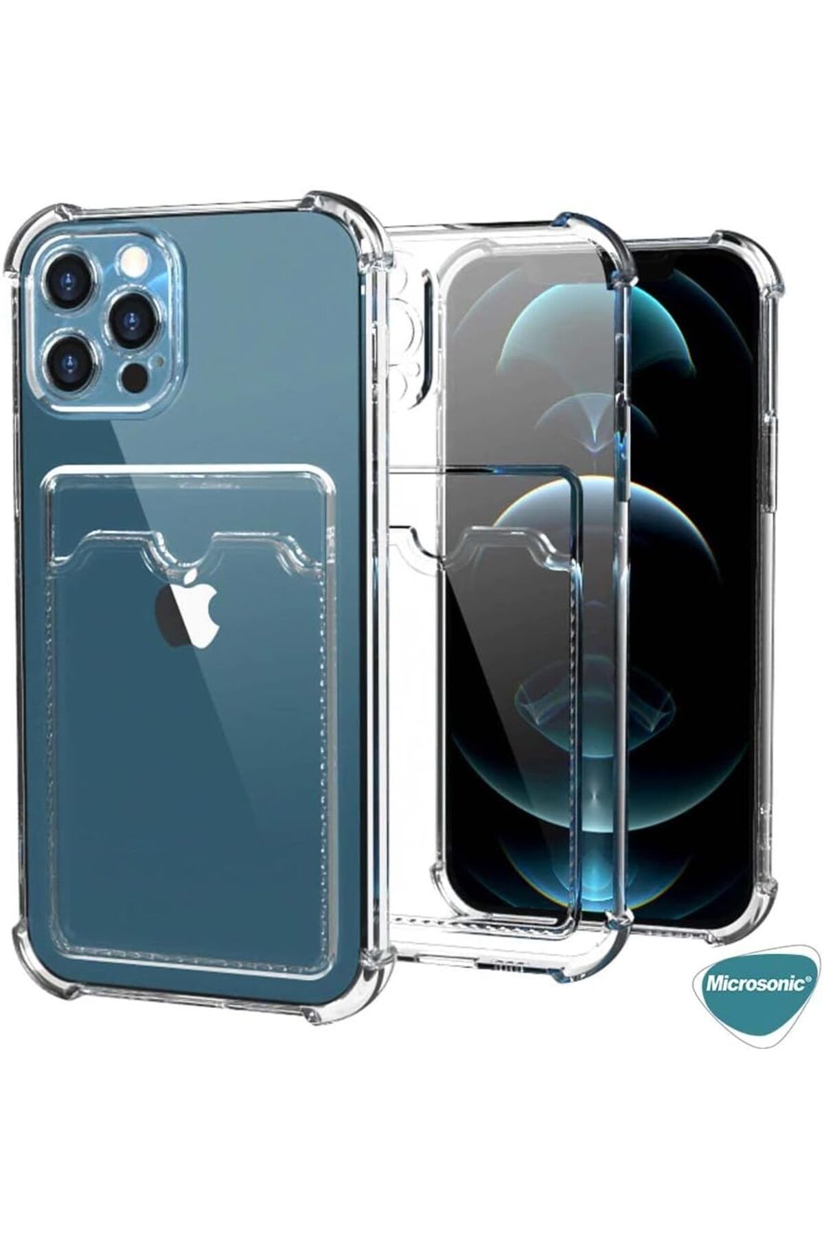 NEWCASE Apple iPhone 13 Pro Kılıf Kamera Koruma ve Köşe Korumalı Kartlıklı Cüzdanlı Darbe Emici Kapak