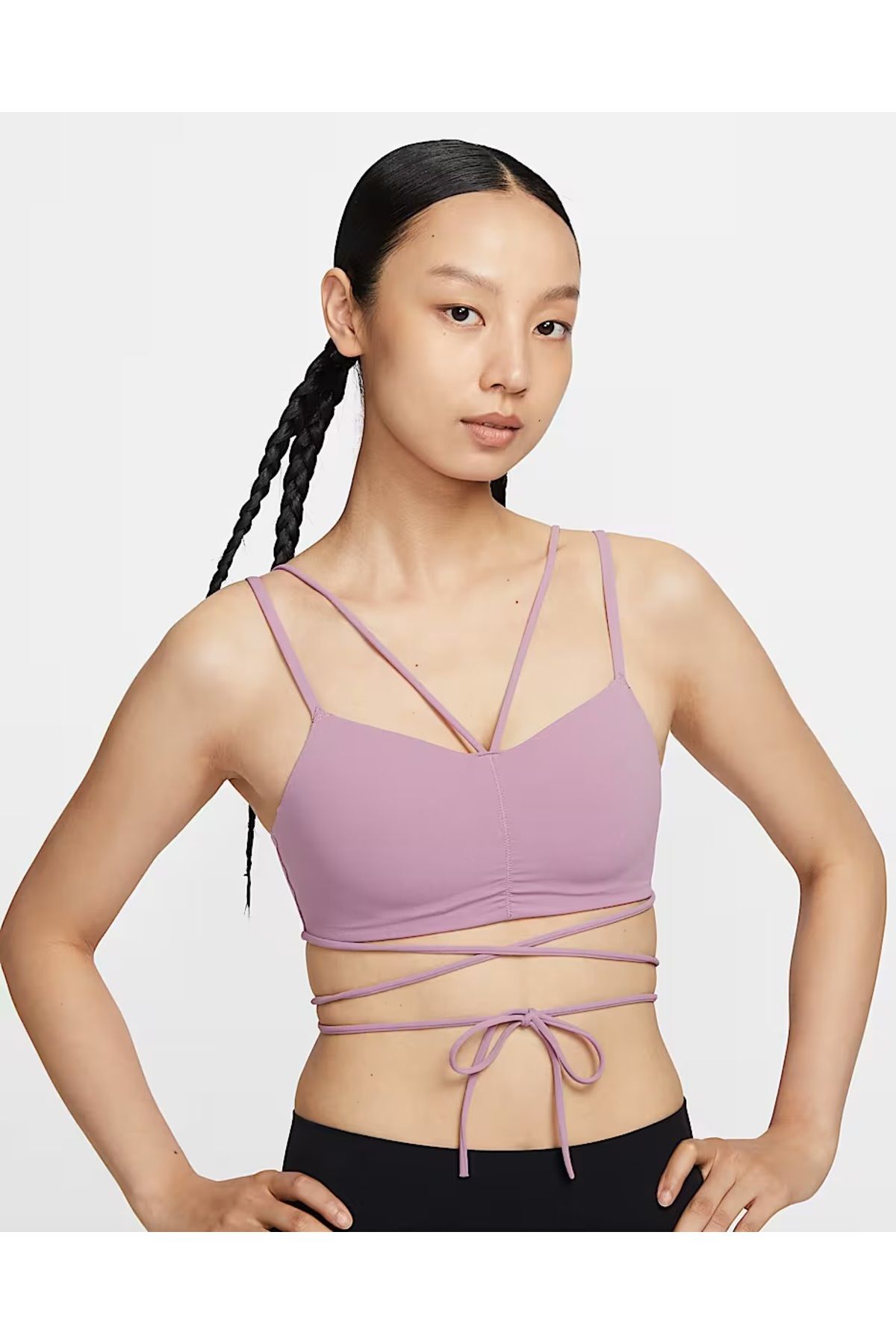 Nike Dri-Fit Zenvy Strappy Wrap Light-Support Padded Training Kadın Bra NDD SPORT