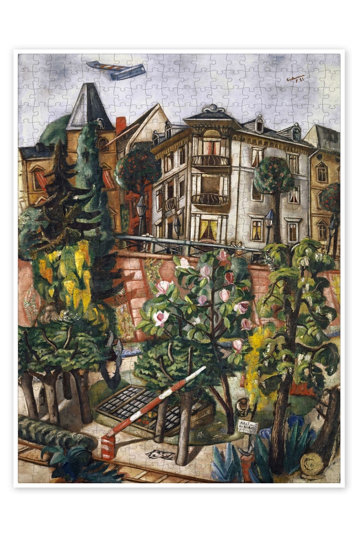 Jeronkarji Frankfurt'taki Nice 500 Parça Puzzle Yapboz Şehir Manzara Temalı Hobilik