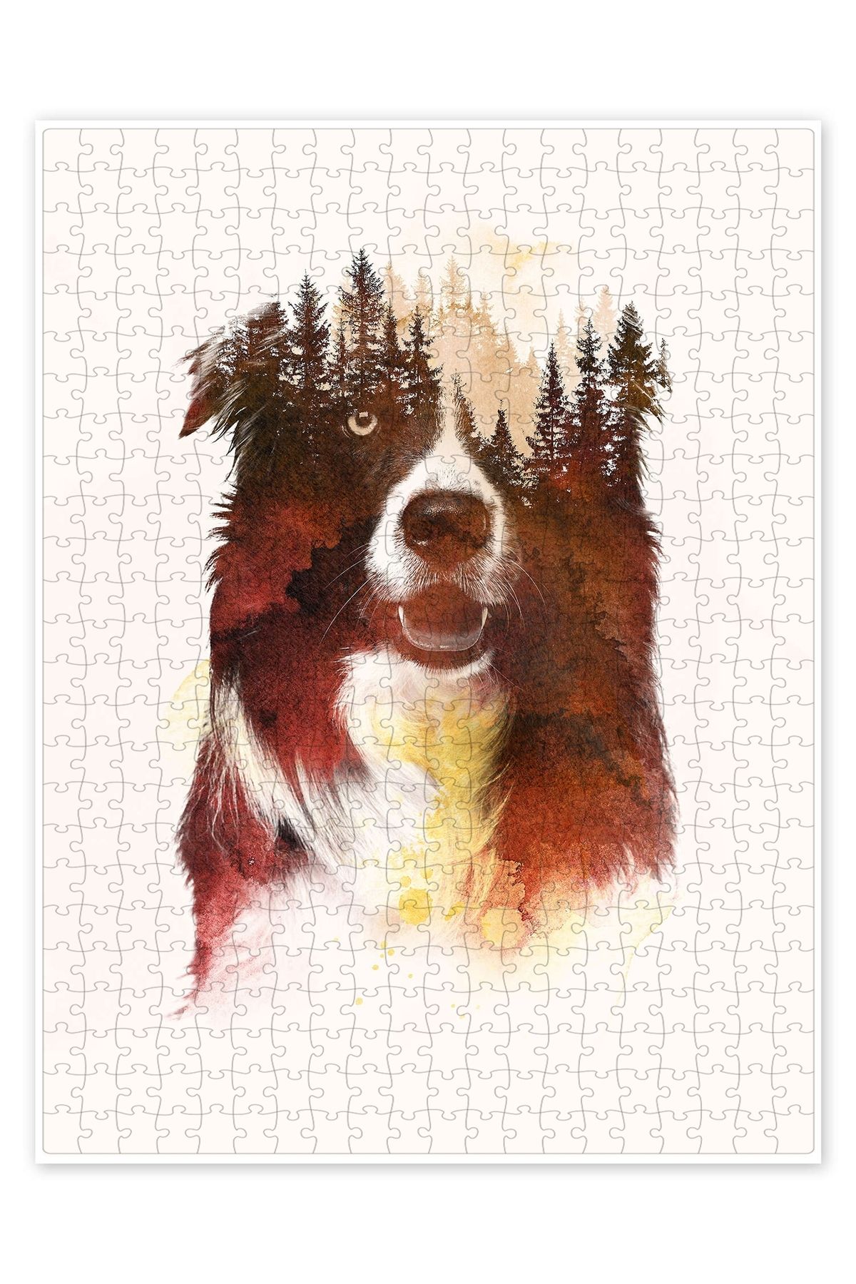 Jeronkarji Doğasever 500 Parça Puzzle Yapboz Kedi Köpek Temalı Doğa ve Orman Hayvanları