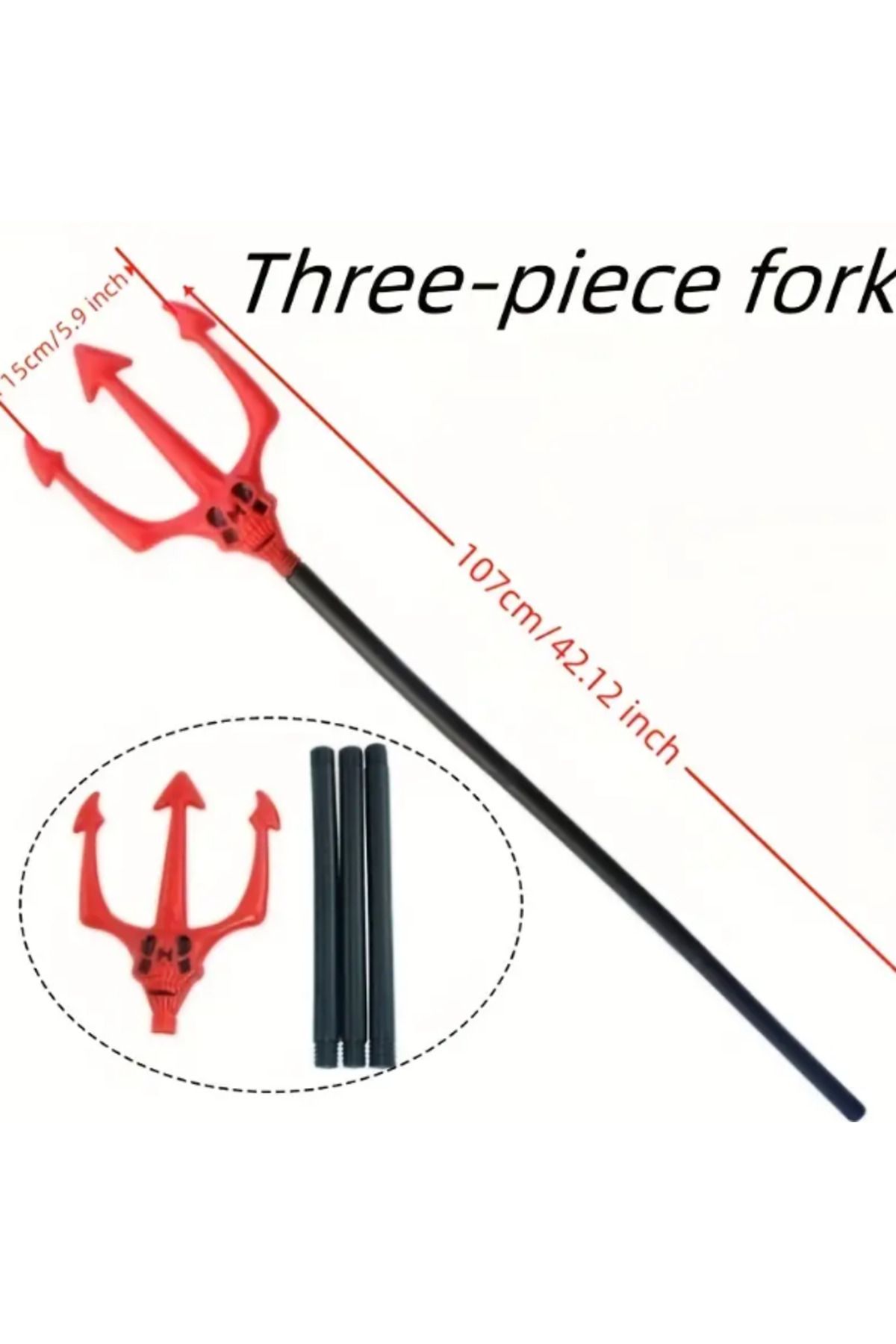 Yuba Avm Nessiworld Kırmızı Renk Halloween Cadılar Bayramı Çatal 107 cm